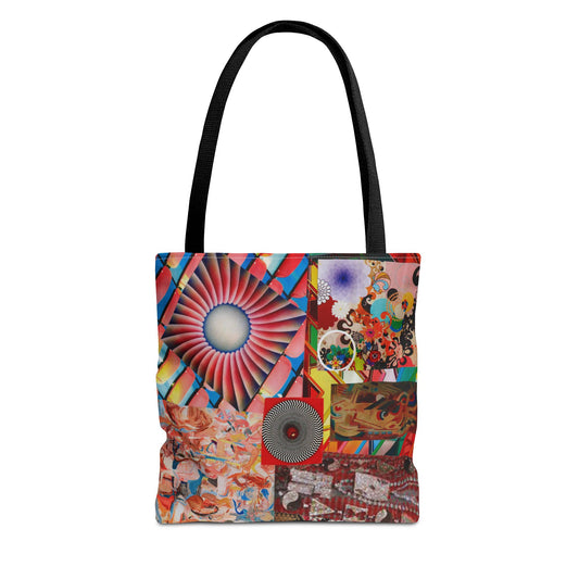 Tempest Colorful Artistic Tote Bag, Unique Shopping Tote, Eco-Friendly Bag, Beach Accessory, Gift for Art Lovers