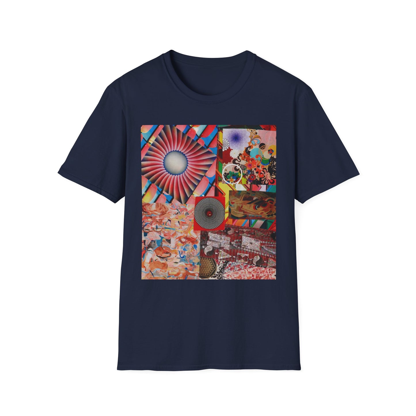 Tempest Colorful Art Collage Unisex Softstyle T-Shirt | Trendy Graphic Tee, Unique Gift, Casual Wear, Art Lover's Apparel