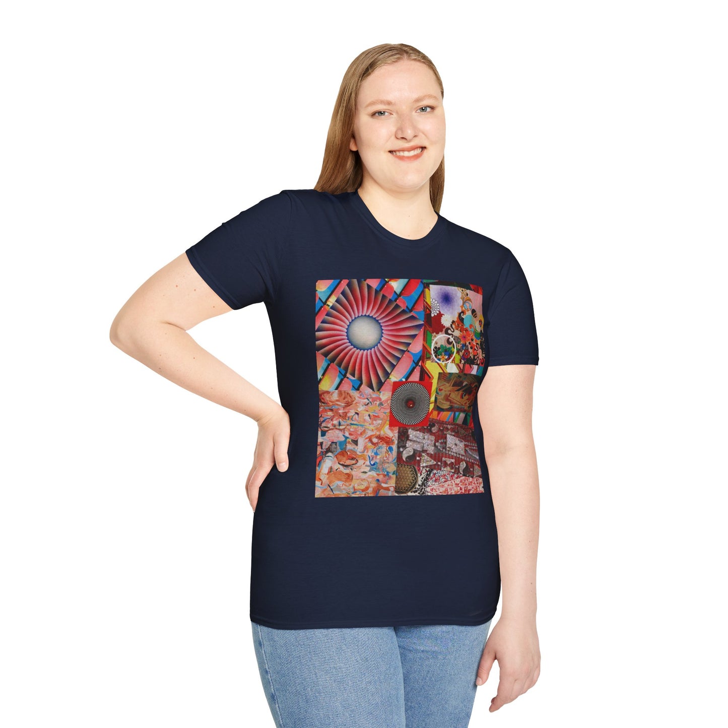 Tempest Colorful Art Collage Unisex Softstyle T-Shirt | Trendy Graphic Tee, Unique Gift, Casual Wear, Art Lover's Apparel