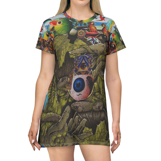 Apoda Psychedelic Retro T‑Shirt Dress