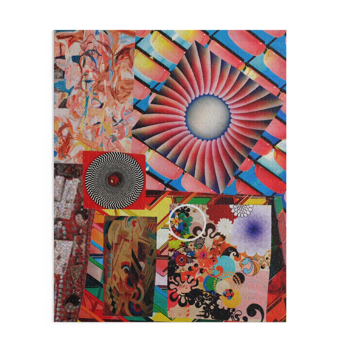 TEMPEST Collage Artwork Kaleidoscope Puzzle — Colorful Geometric Collage 500-Piece