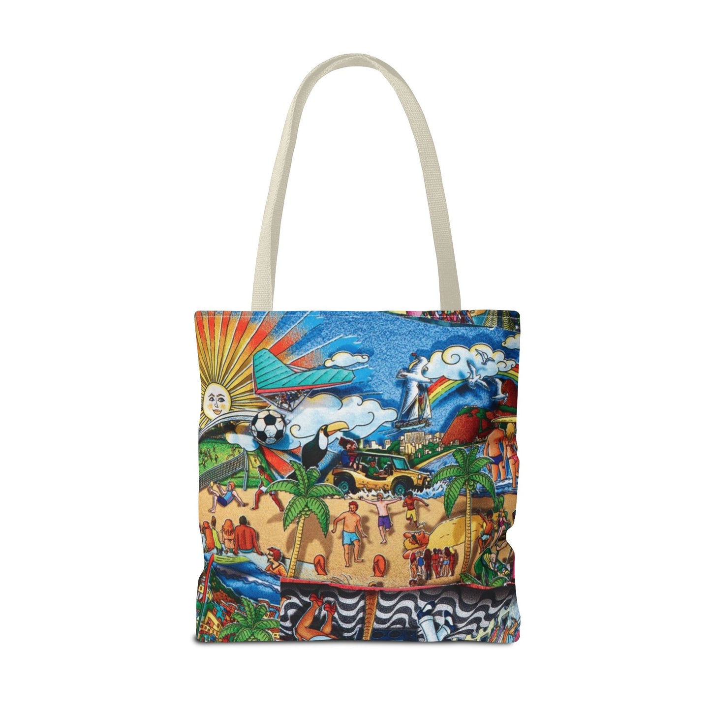 Florida Tropical Paradise Tote Bag, Colorful Beach Bag, Boho Shopping Tote, Eco-Friendly Tote, Summer Essentials, Gift for Travelers