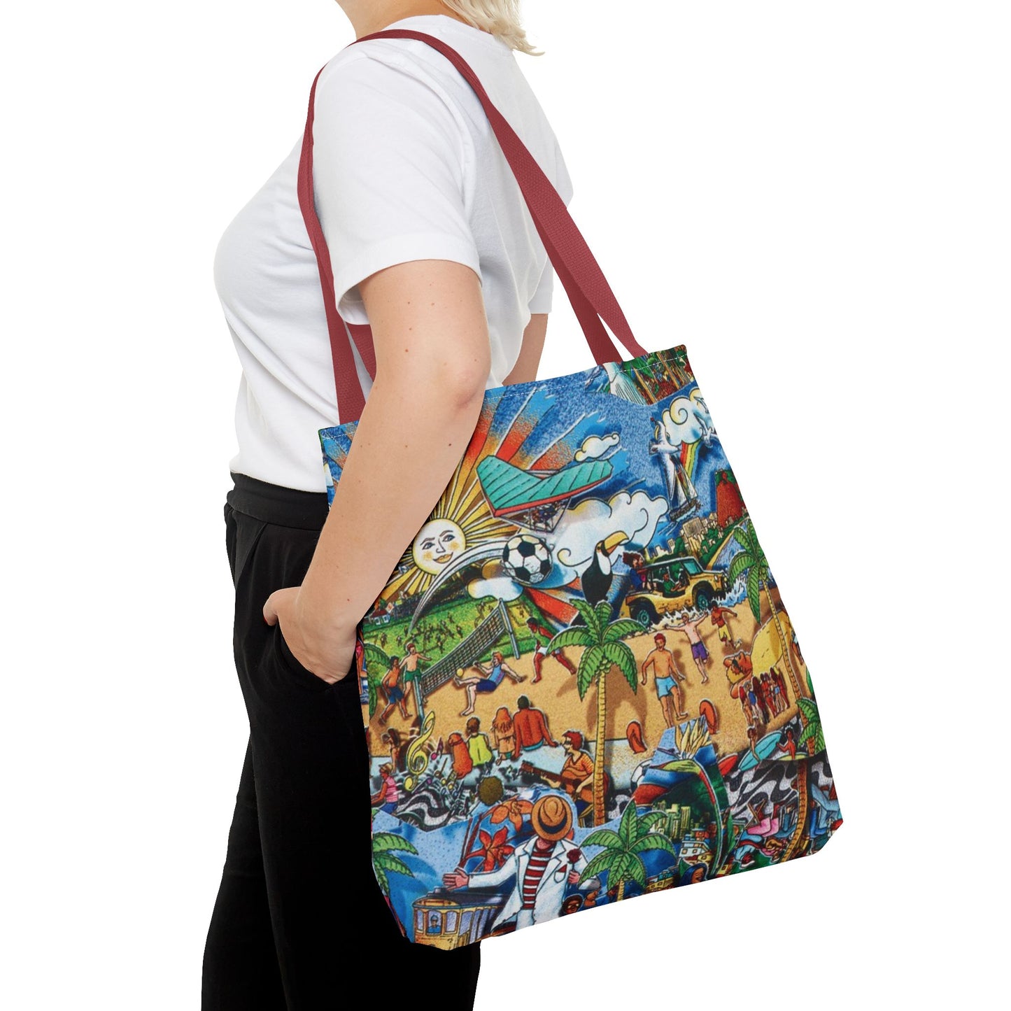 Florida Tropical Paradise Tote Bag, Colorful Beach Bag, Boho Shopping Tote, Eco-Friendly Tote, Summer Essentials, Gift for Travelers