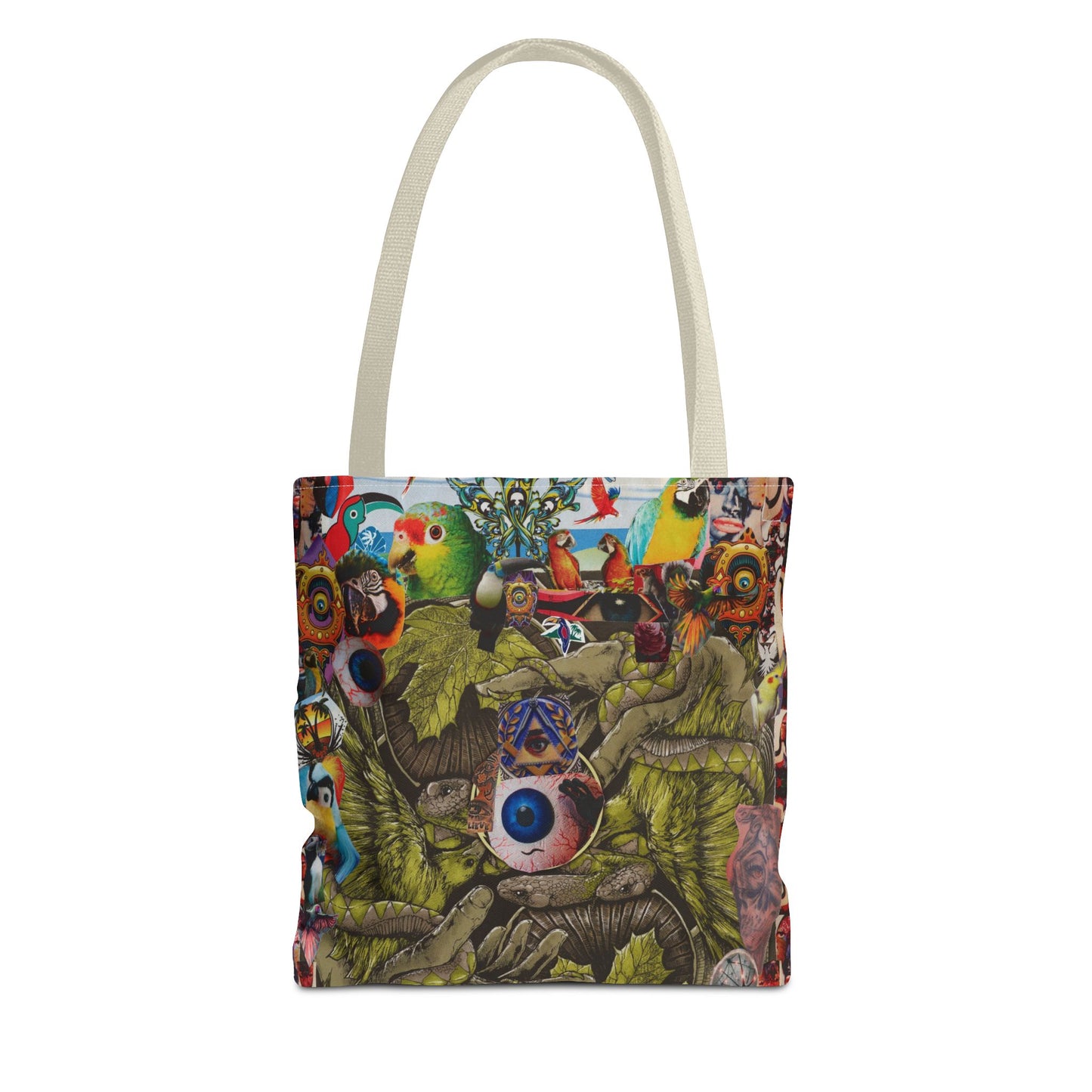 Apoda Print Vibrant Tropical Tote Bag, Eco-Friendly Grocery Bag, Summer Beach Tote, Festival Accessory, Colorful Shopping Bag