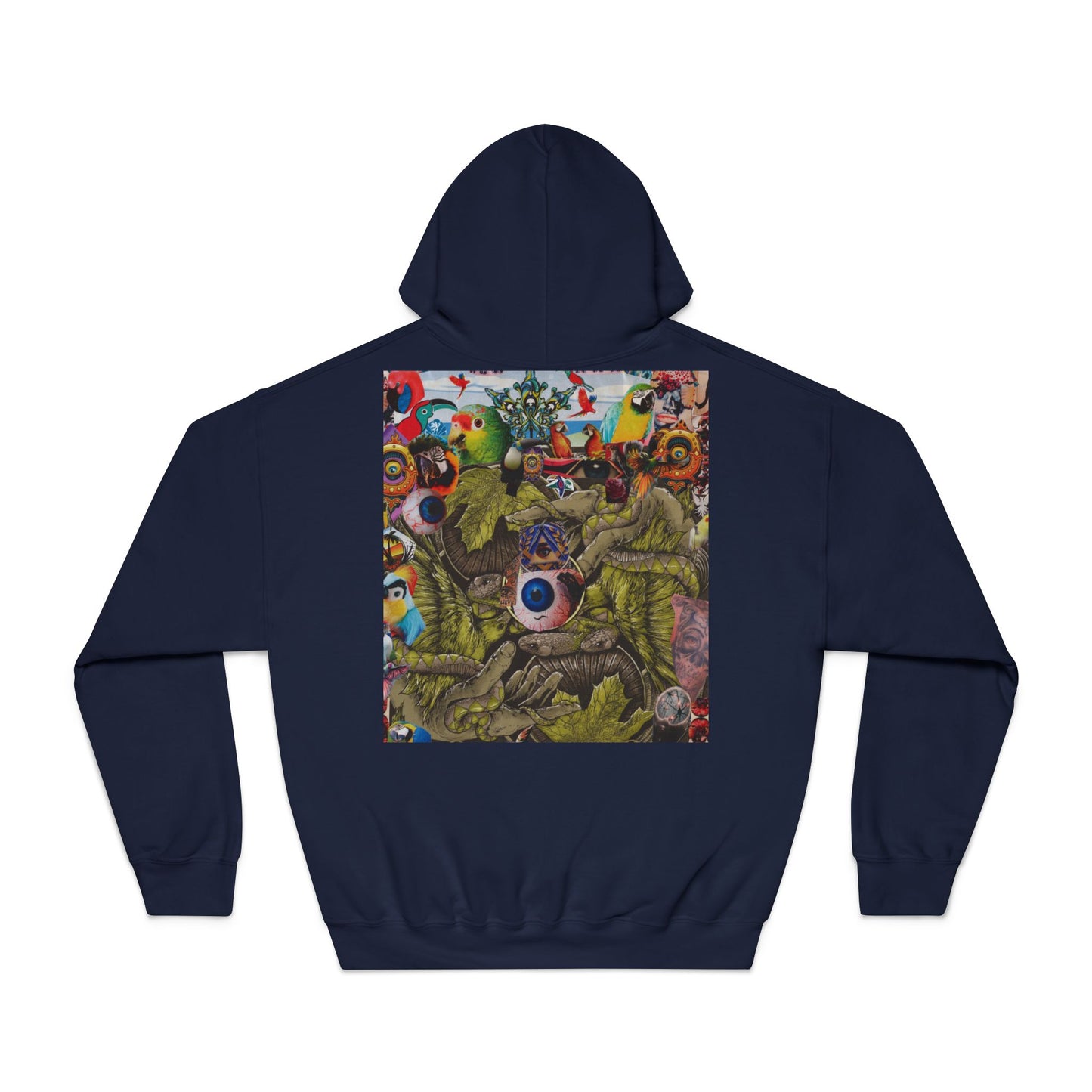 Hoodie — Surreal Monster Collage Back Print