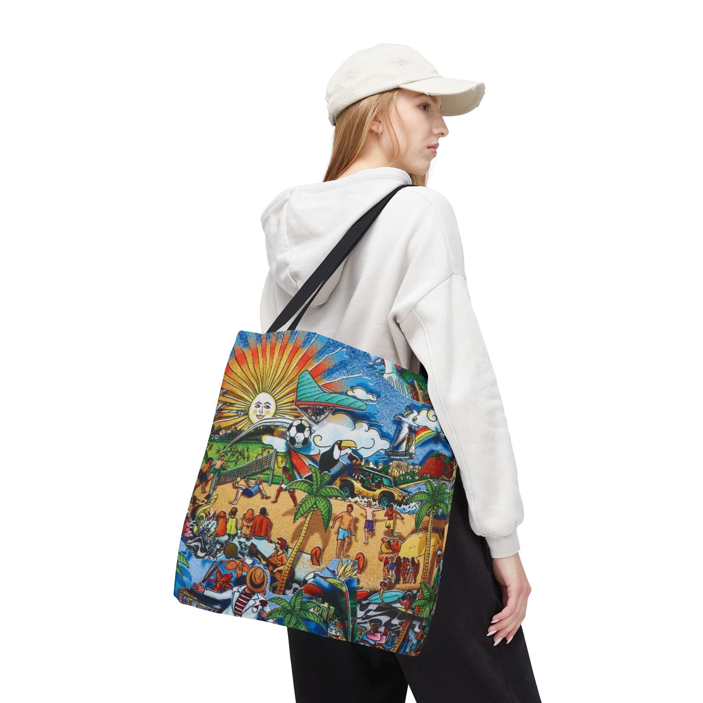 Florida Tropical Paradise Tote Bag, Colorful Beach Bag, Boho Shopping Tote, Eco-Friendly Tote, Summer Essentials, Gift for Travelers