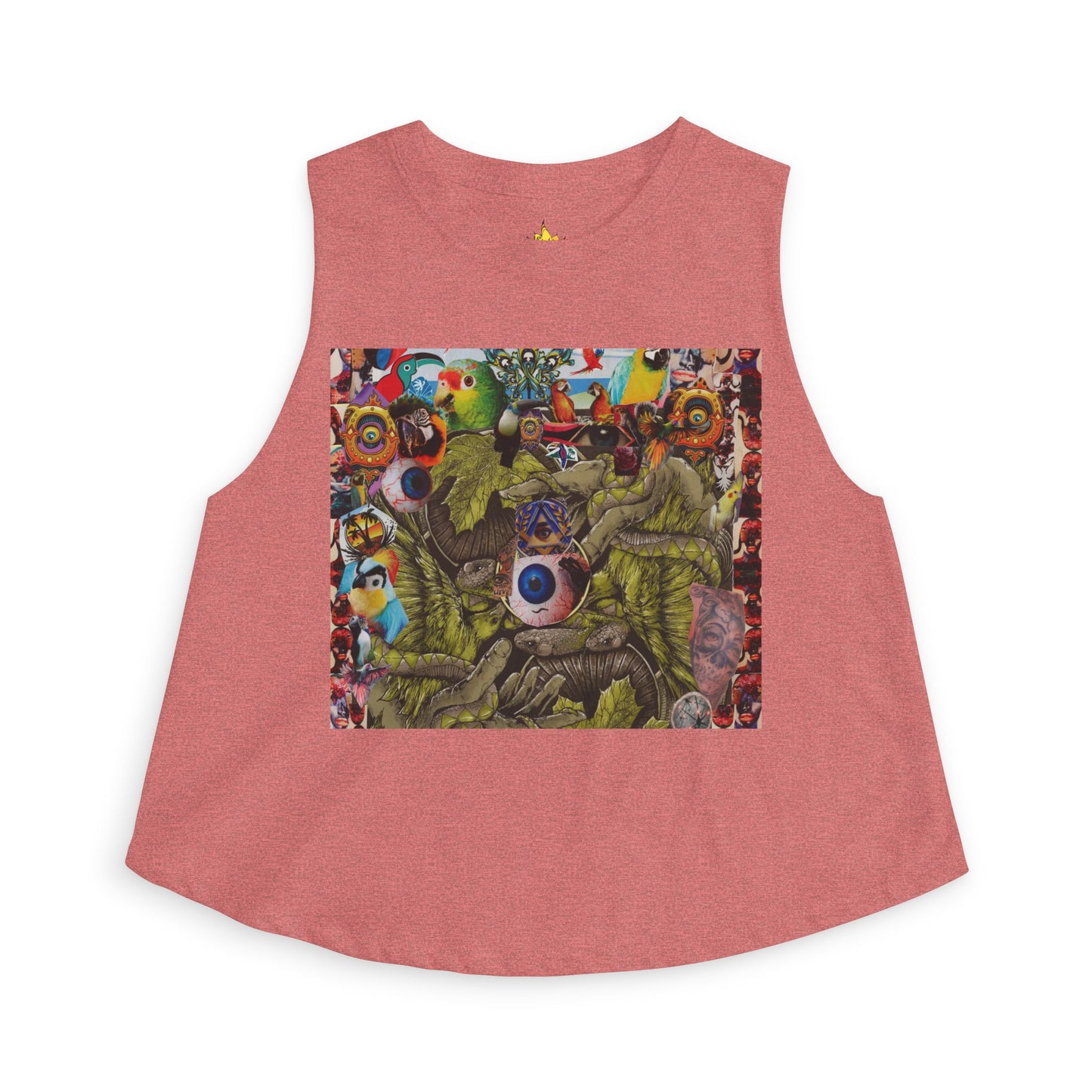 Apoda Psychedelic Collage Crop Top