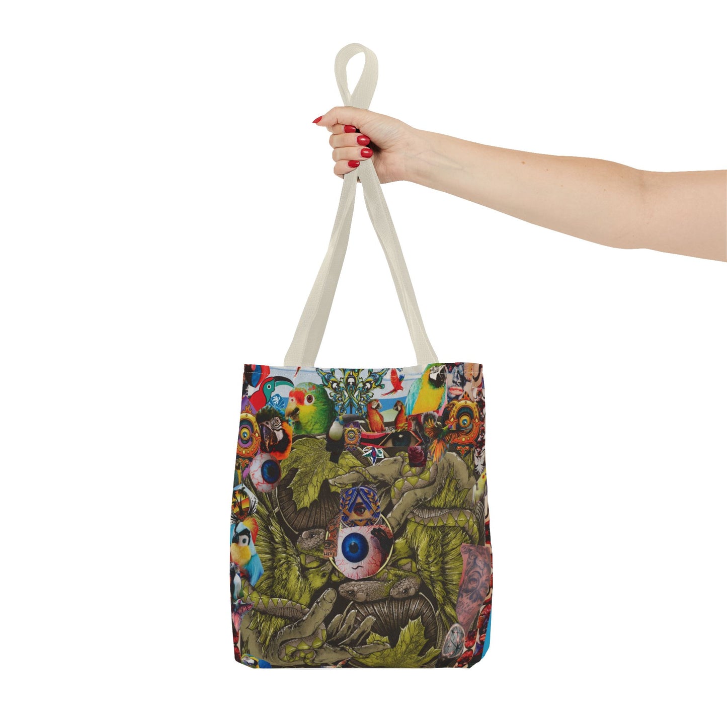 Apoda Print Vibrant Tropical Tote Bag, Eco-Friendly Grocery Bag, Summer Beach Tote, Festival Accessory, Colorful Shopping Bag