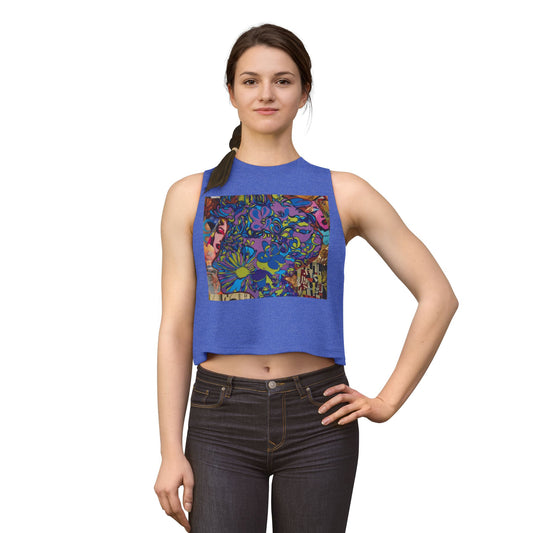 Majesty Psychedelic Crop Top — Women's Retro Boho Festival Tank