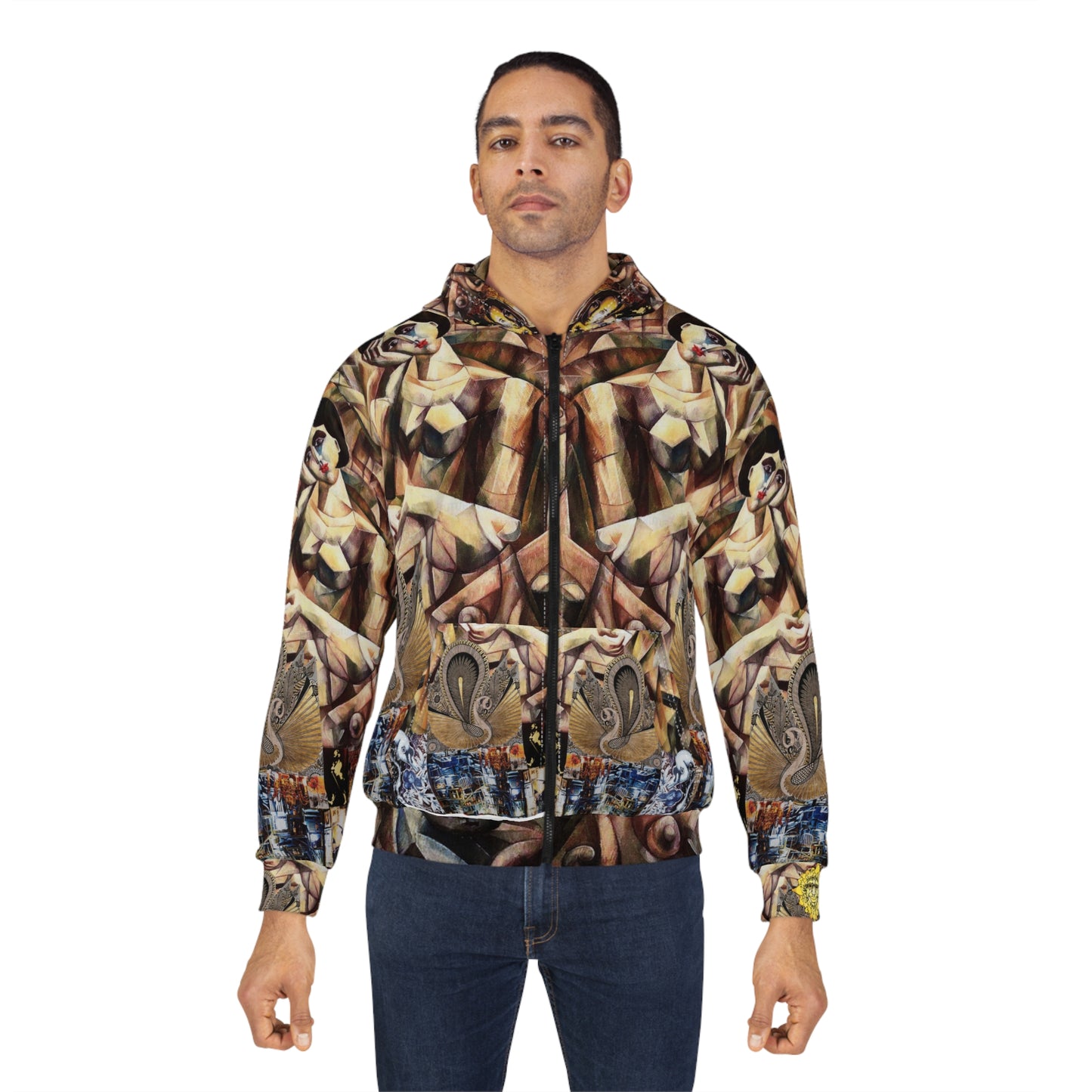 Margot Collage Artwork Zip Hoodie