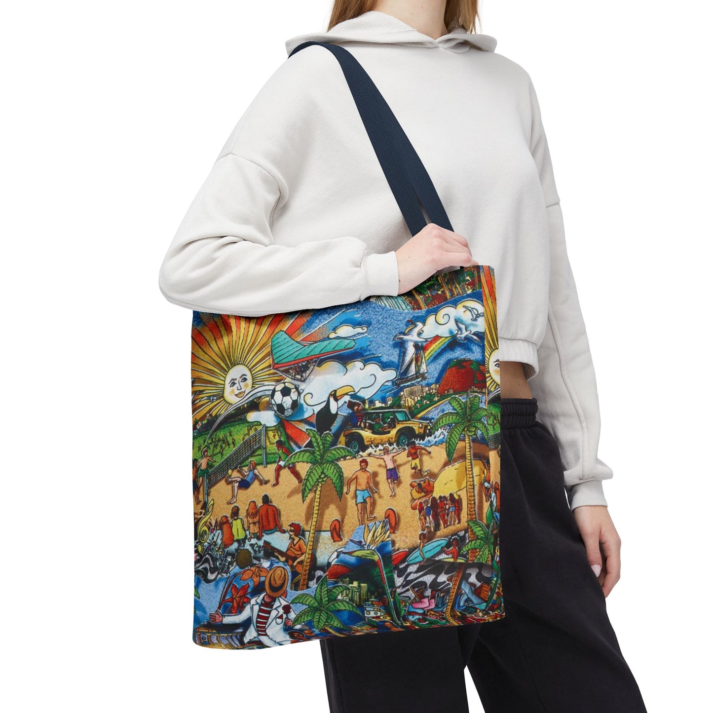 Florida Tropical Paradise Tote Bag, Colorful Beach Bag, Boho Shopping Tote, Eco-Friendly Tote, Summer Essentials, Gift for Travelers