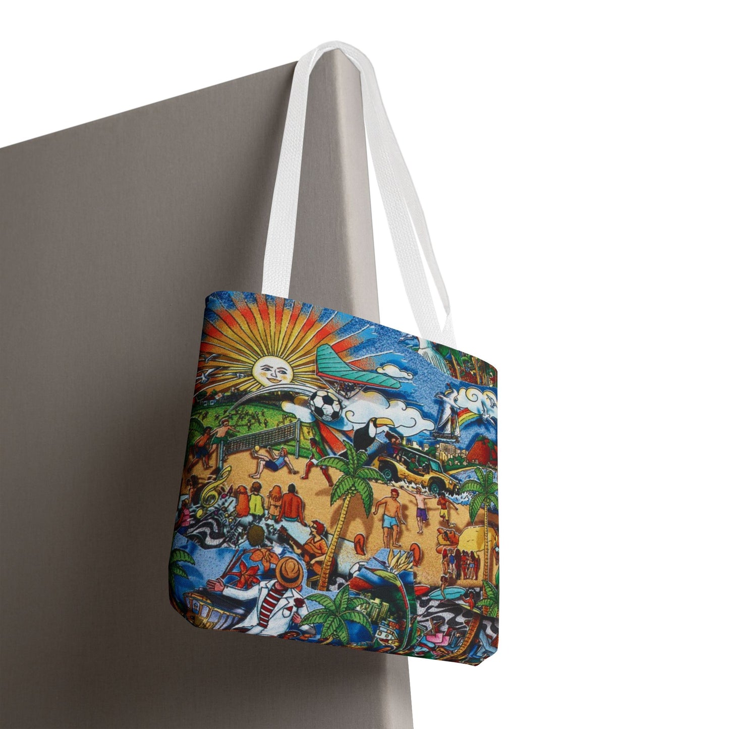 Florida Tropical Paradise Tote Bag, Colorful Beach Bag, Boho Shopping Tote, Eco-Friendly Tote, Summer Essentials, Gift for Travelers