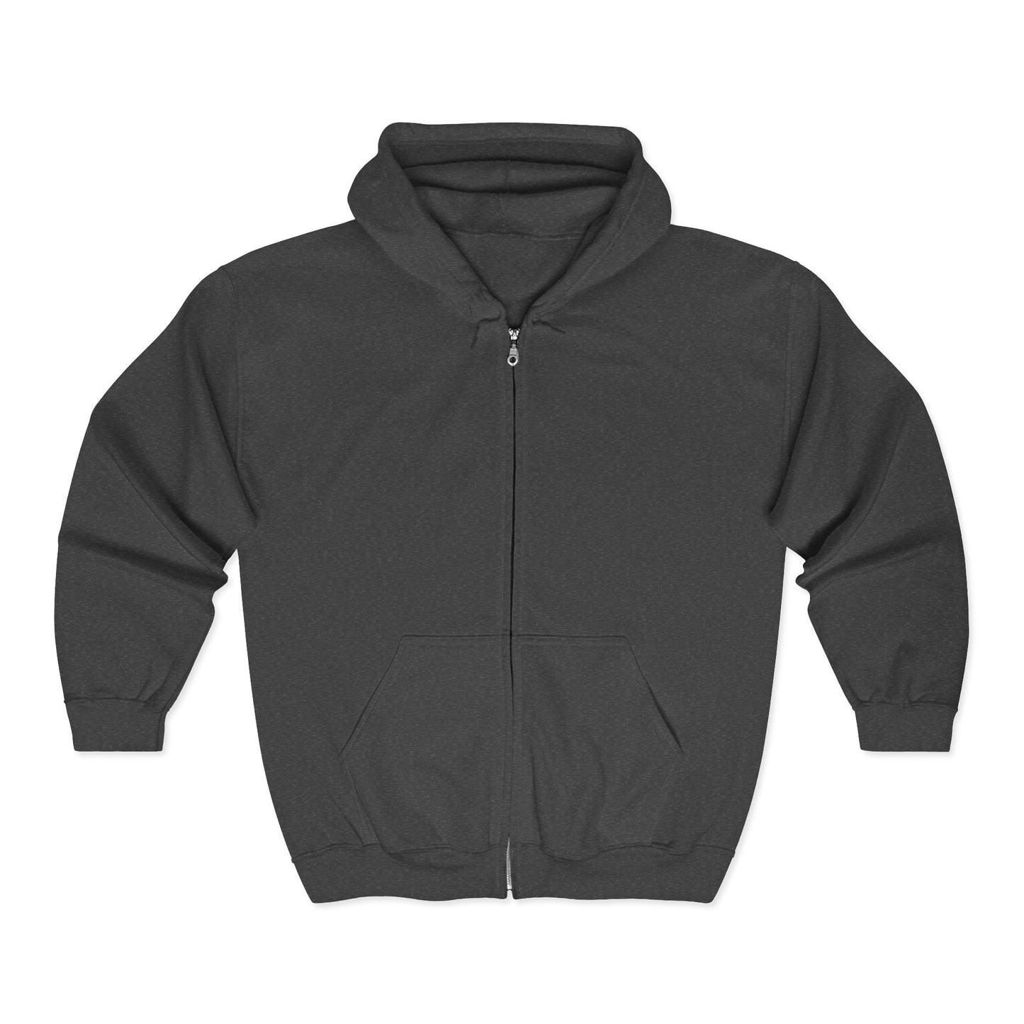 Psychedelic Collage Zip Hoodie — Retro Sunburst & Abstract Art Back Print