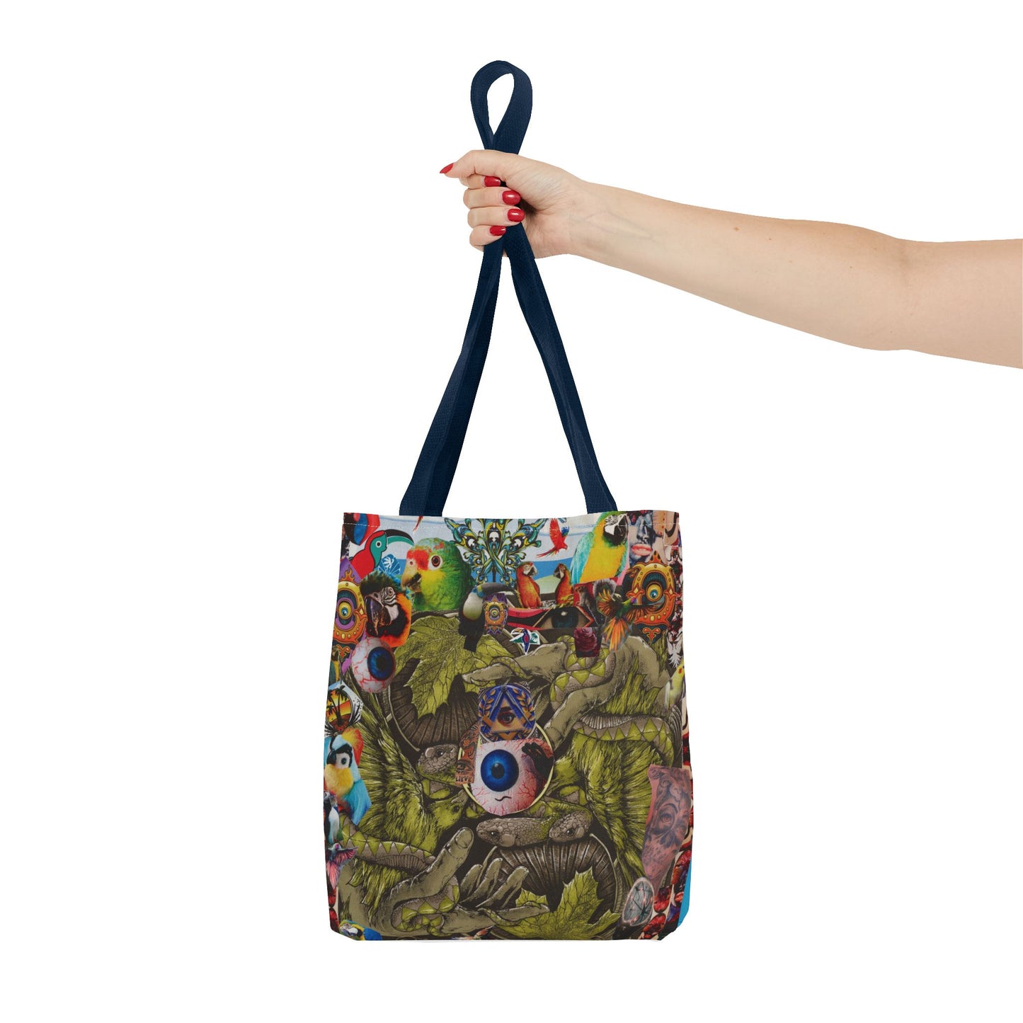 Apoda Print Vibrant Tropical Tote Bag, Eco-Friendly Grocery Bag, Summer Beach Tote, Festival Accessory, Colorful Shopping Bag