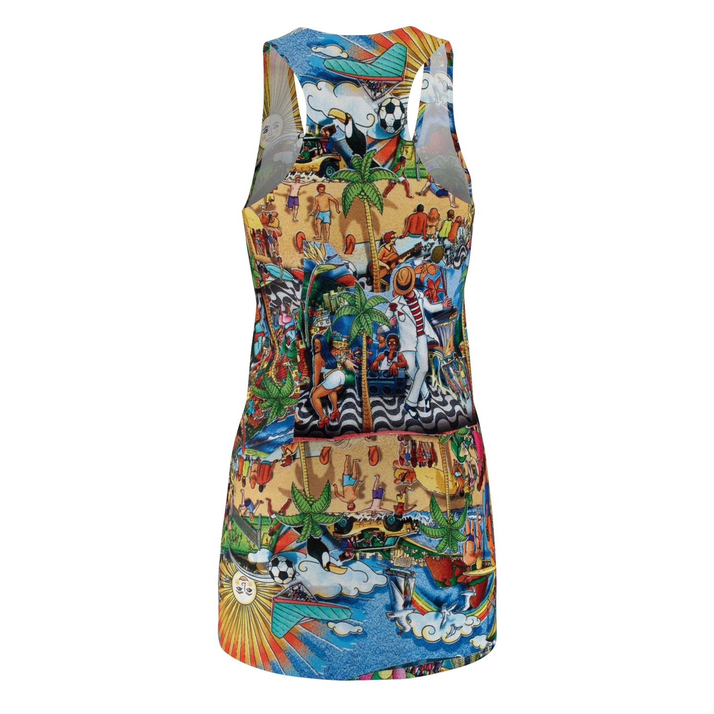 Florida Collage Artwork Racerback Dress