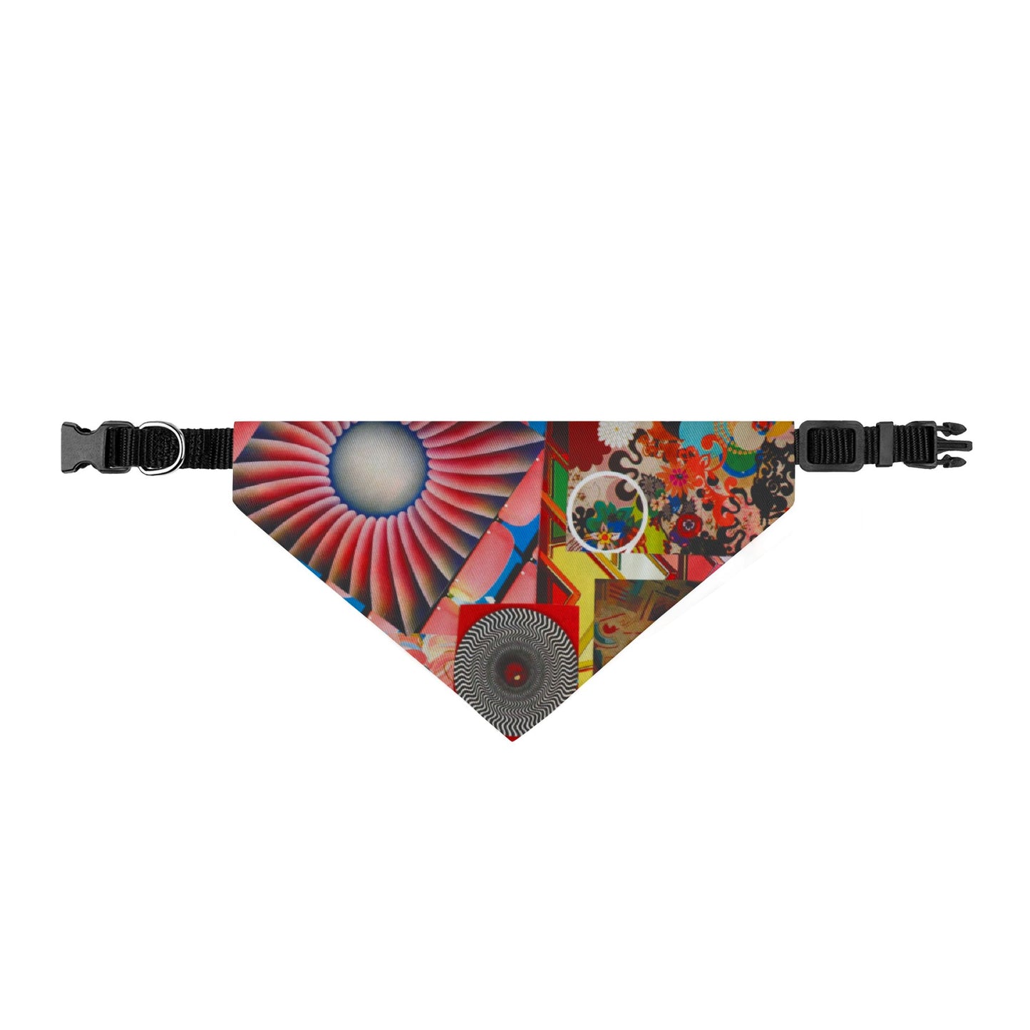 Tempest Collage Artwork Abstract Floral Collage Clip-On Pet Bandana