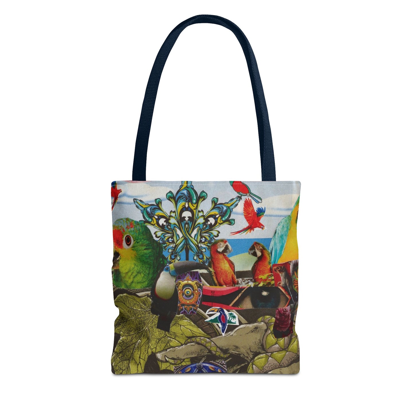 Apoda Print Vibrant Tropical Tote Bag, Eco-Friendly Grocery Bag, Summer Beach Tote, Festival Accessory, Colorful Shopping Bag
