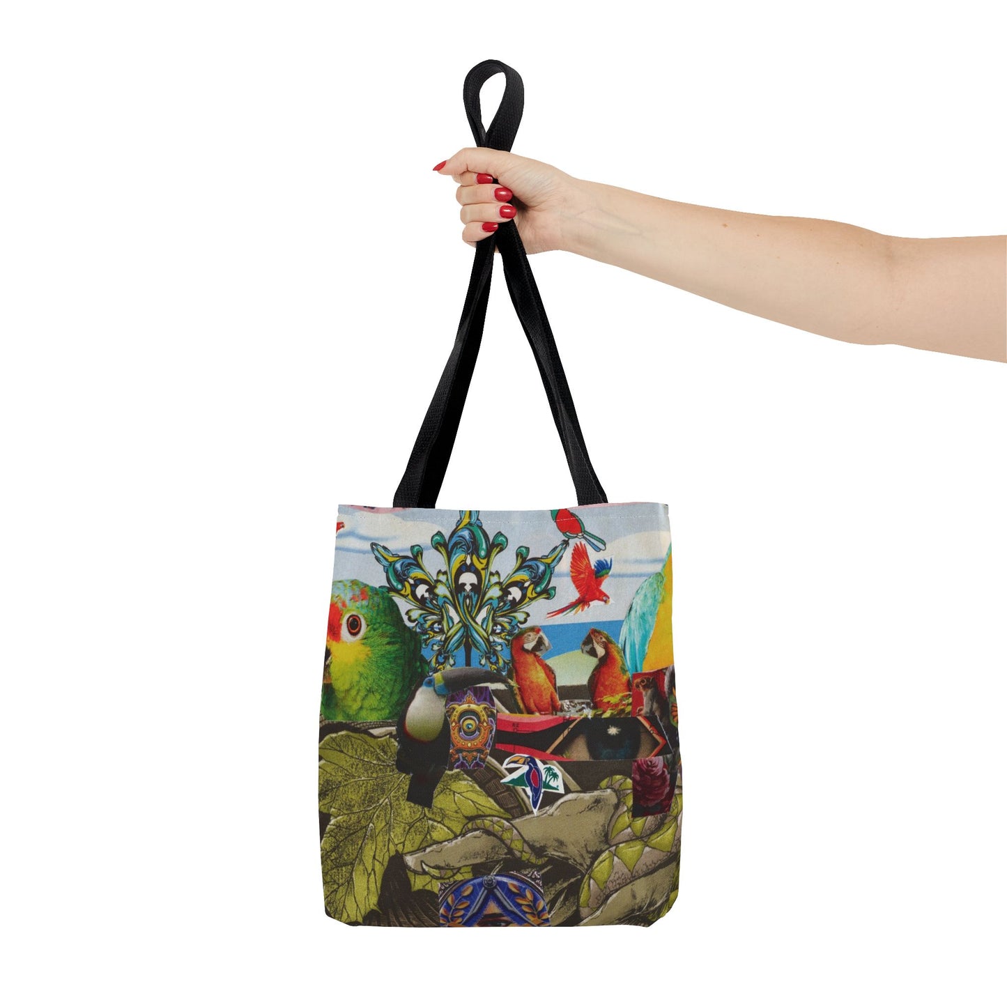 Apoda Print Vibrant Tropical Tote Bag, Eco-Friendly Grocery Bag, Summer Beach Tote, Festival Accessory, Colorful Shopping Bag