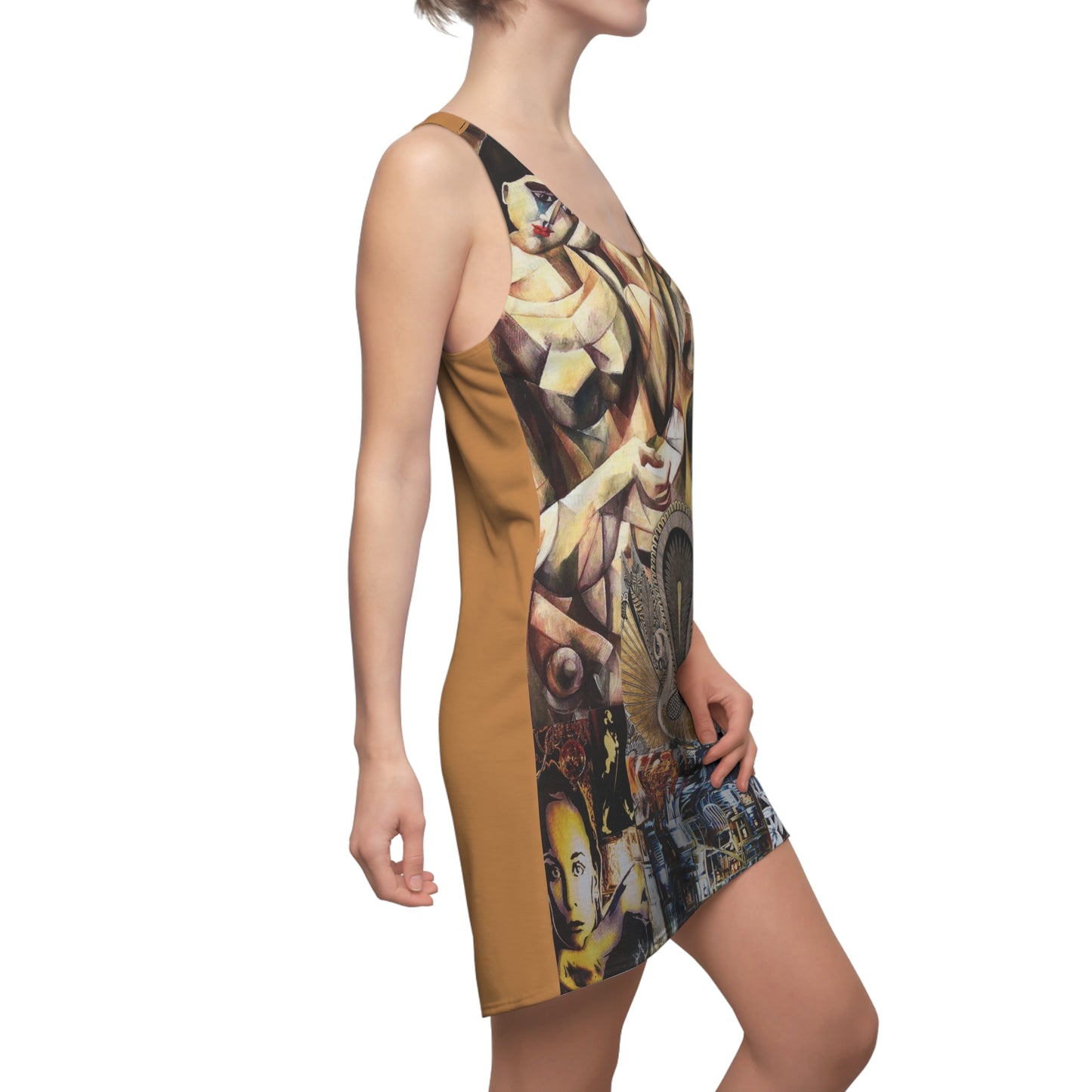 Margo Women's Cut & Sew Racerback Dress (AOP)