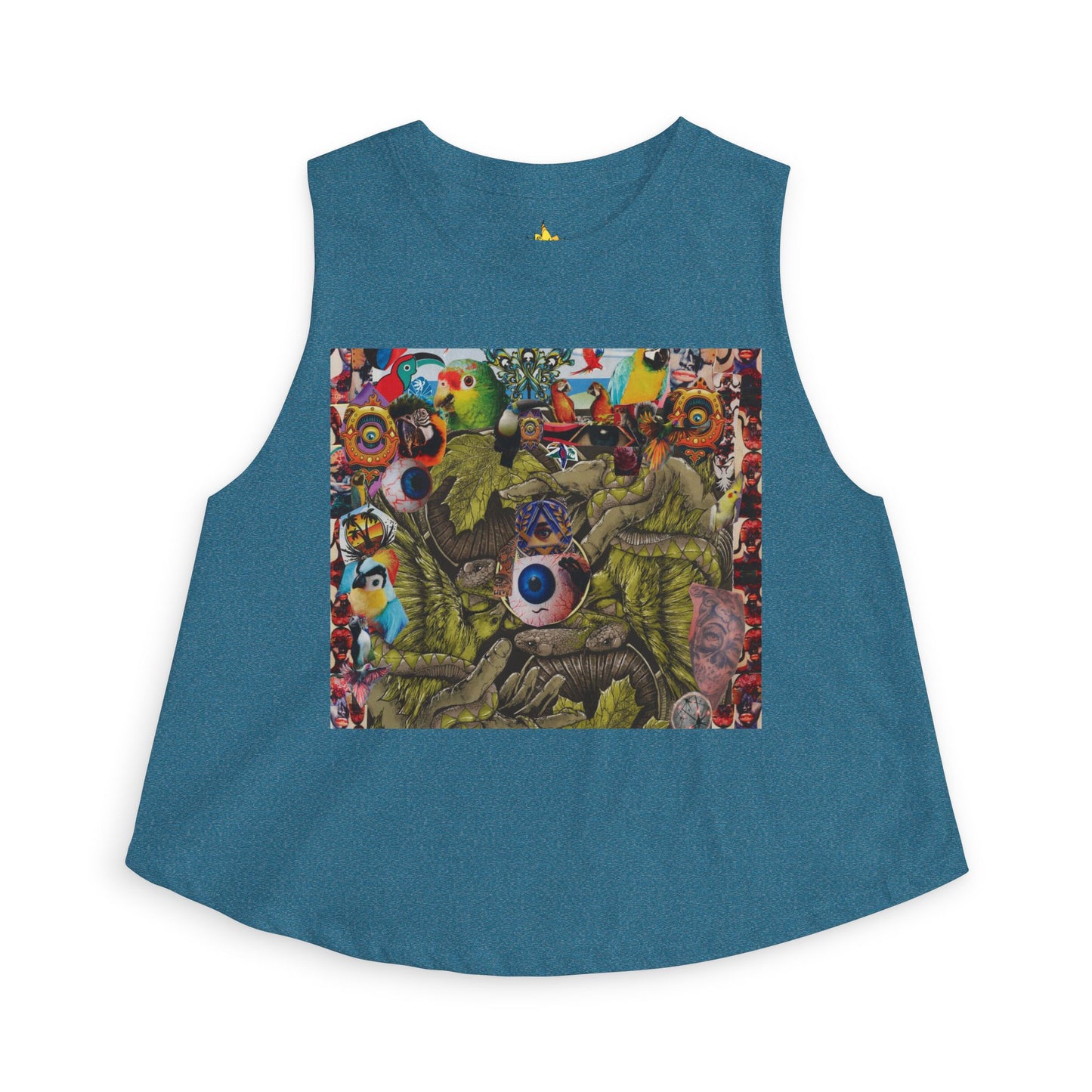 Apoda Psychedelic Collage Crop Top