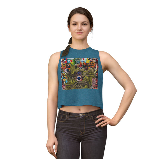Apoda Psychedelic Collage Crop Top