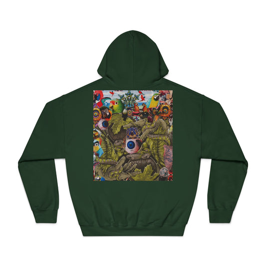 Hoodie — Surreal Monster Collage Back Print