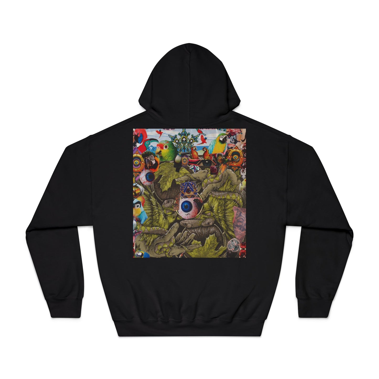 Hoodie — Surreal Monster Collage Back Print