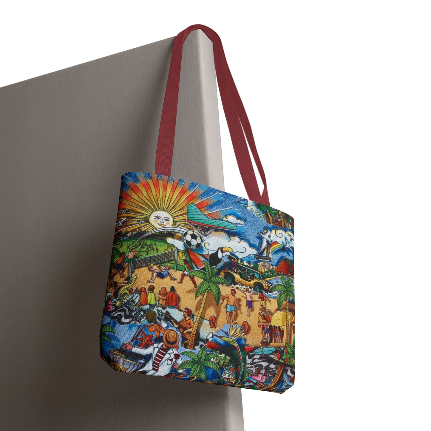 Florida Tropical Paradise Tote Bag, Colorful Beach Bag, Boho Shopping Tote, Eco-Friendly Tote, Summer Essentials, Gift for Travelers