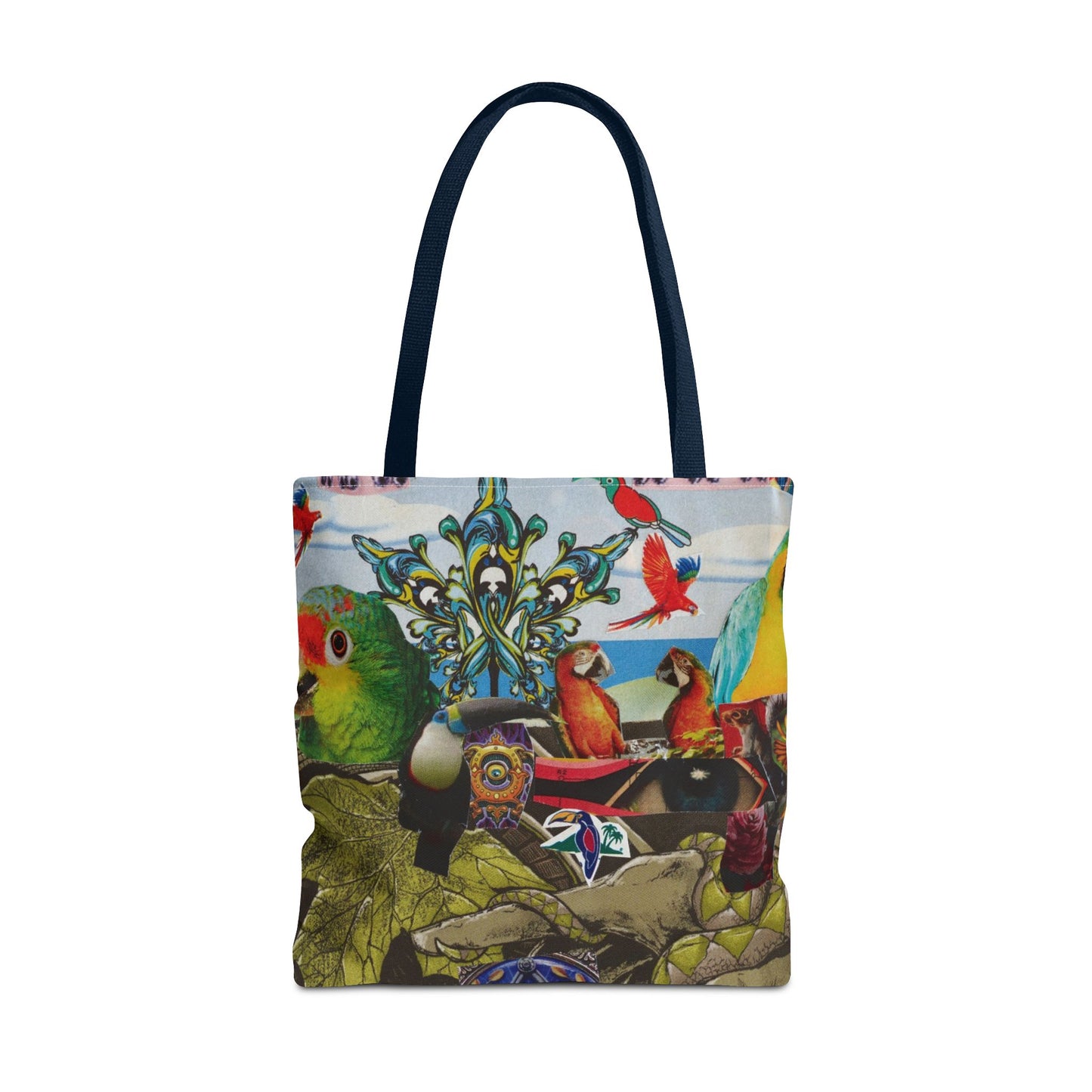 Apoda Print Vibrant Tropical Tote Bag, Eco-Friendly Grocery Bag, Summer Beach Tote, Festival Accessory, Colorful Shopping Bag