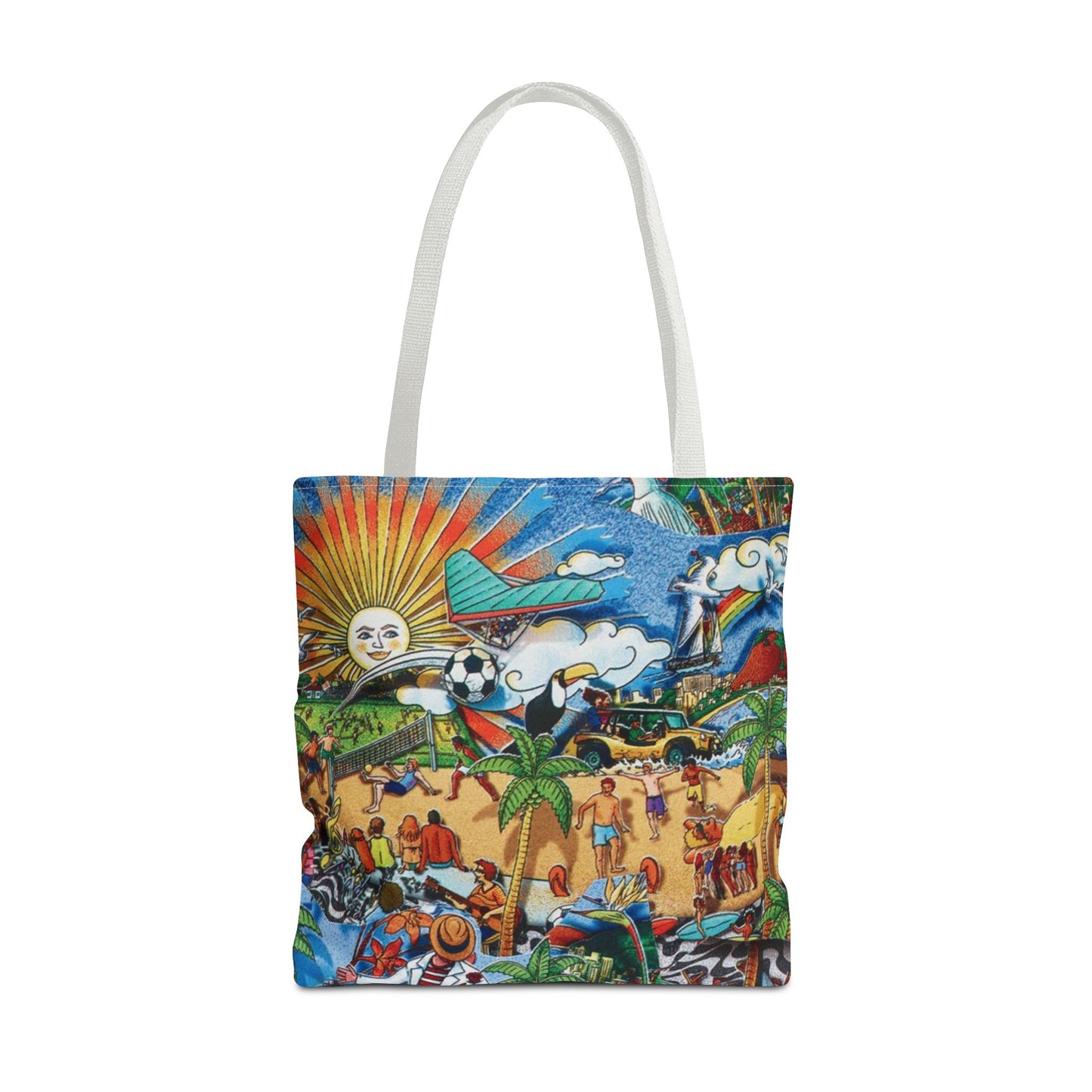 Florida Tropical Paradise Tote Bag, Colorful Beach Bag, Boho Shopping Tote, Eco-Friendly Tote, Summer Essentials, Gift for Travelers