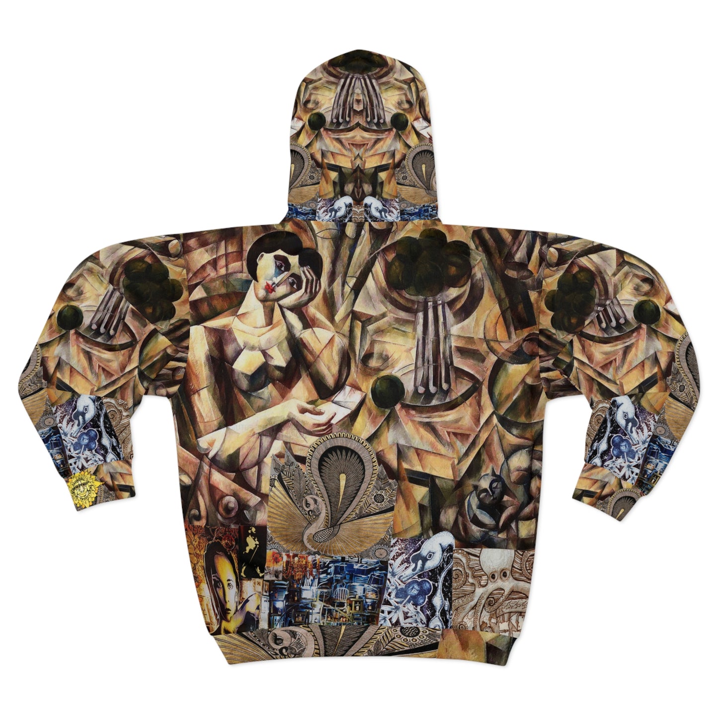 Margot Collage Artwork Zip Hoodie