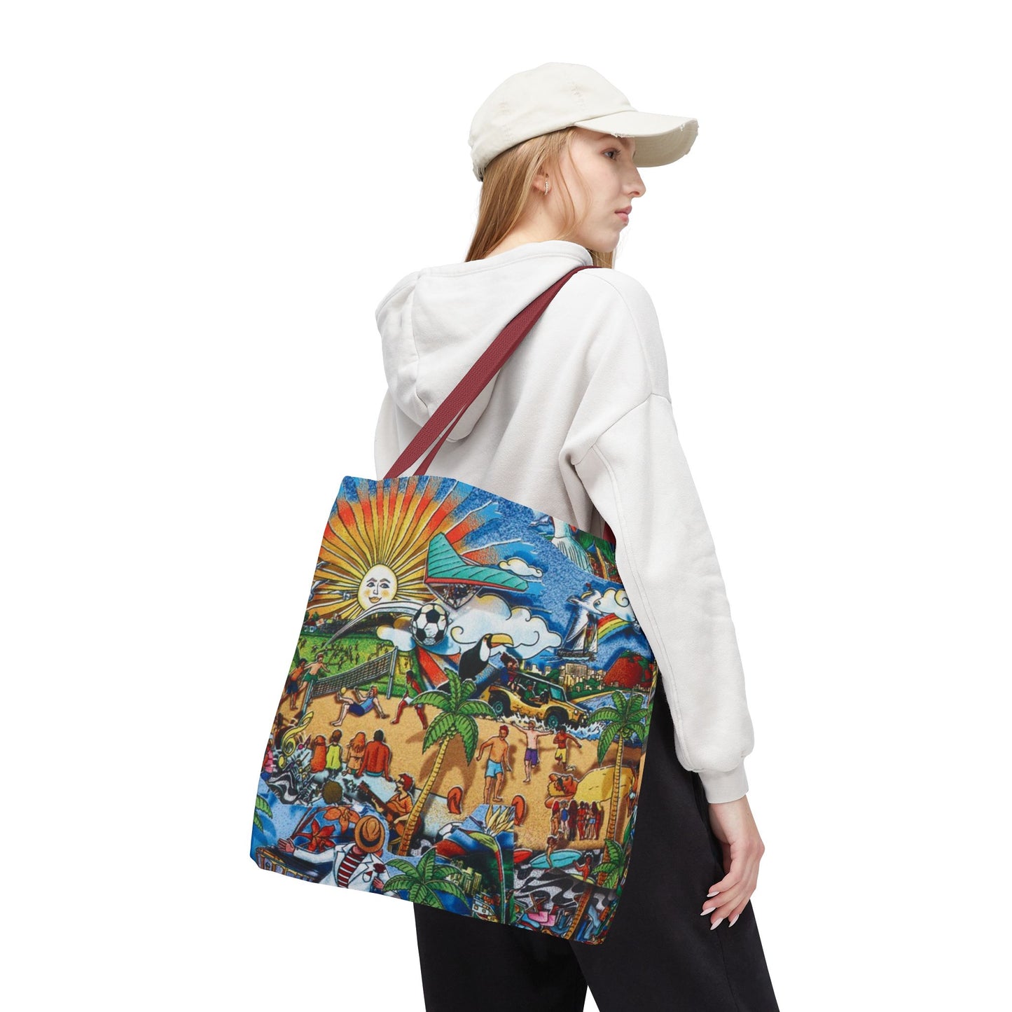 Florida Tropical Paradise Tote Bag, Colorful Beach Bag, Boho Shopping Tote, Eco-Friendly Tote, Summer Essentials, Gift for Travelers
