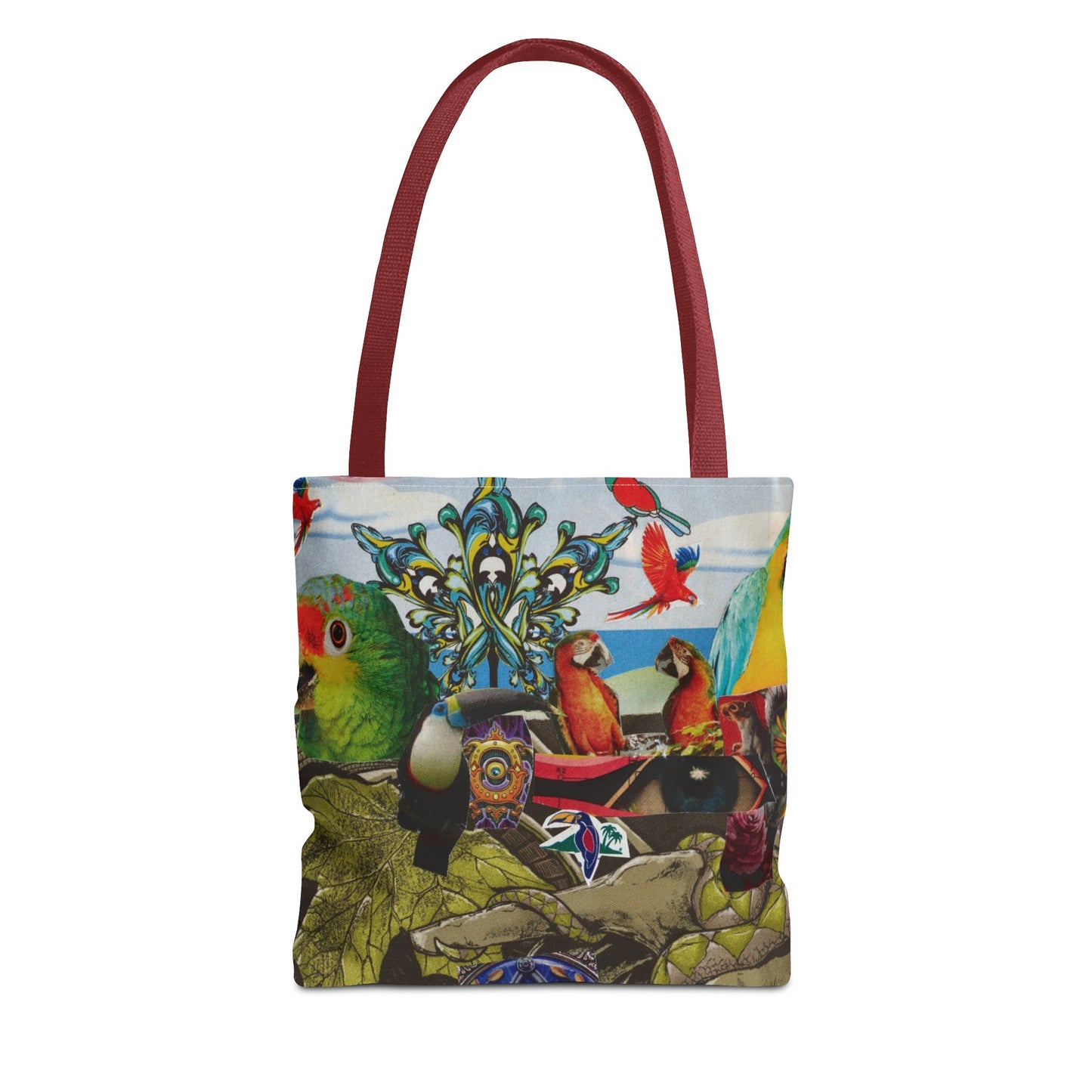Apoda Print Vibrant Tropical Tote Bag, Eco-Friendly Grocery Bag, Summer Beach Tote, Festival Accessory, Colorful Shopping Bag