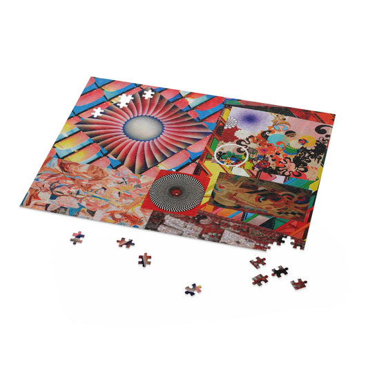 TEMPEST Collage Artwork Kaleidoscope Puzzle — Colorful Geometric Collage 500-Piece
