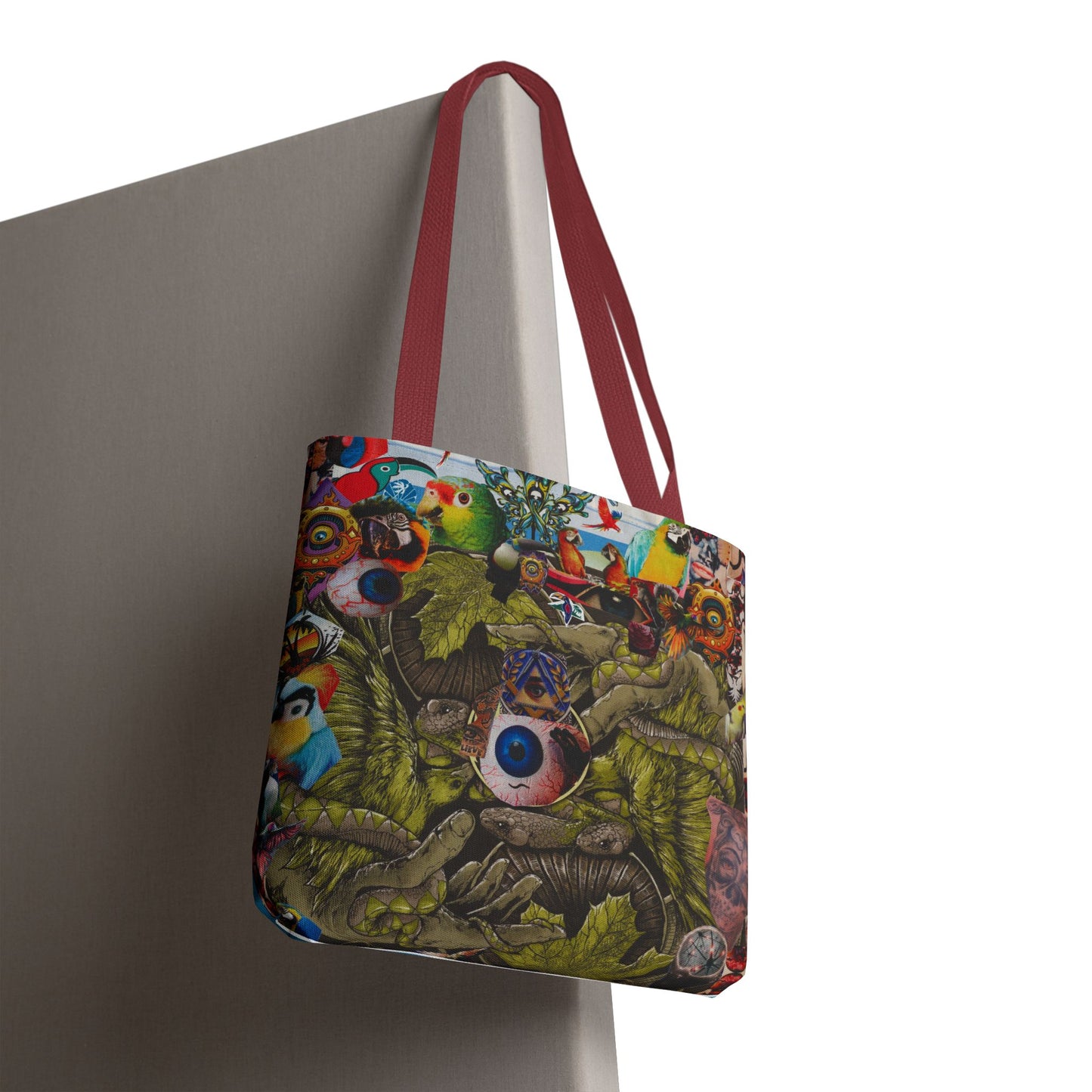 Apoda Print Vibrant Tropical Tote Bag, Eco-Friendly Grocery Bag, Summer Beach Tote, Festival Accessory, Colorful Shopping Bag