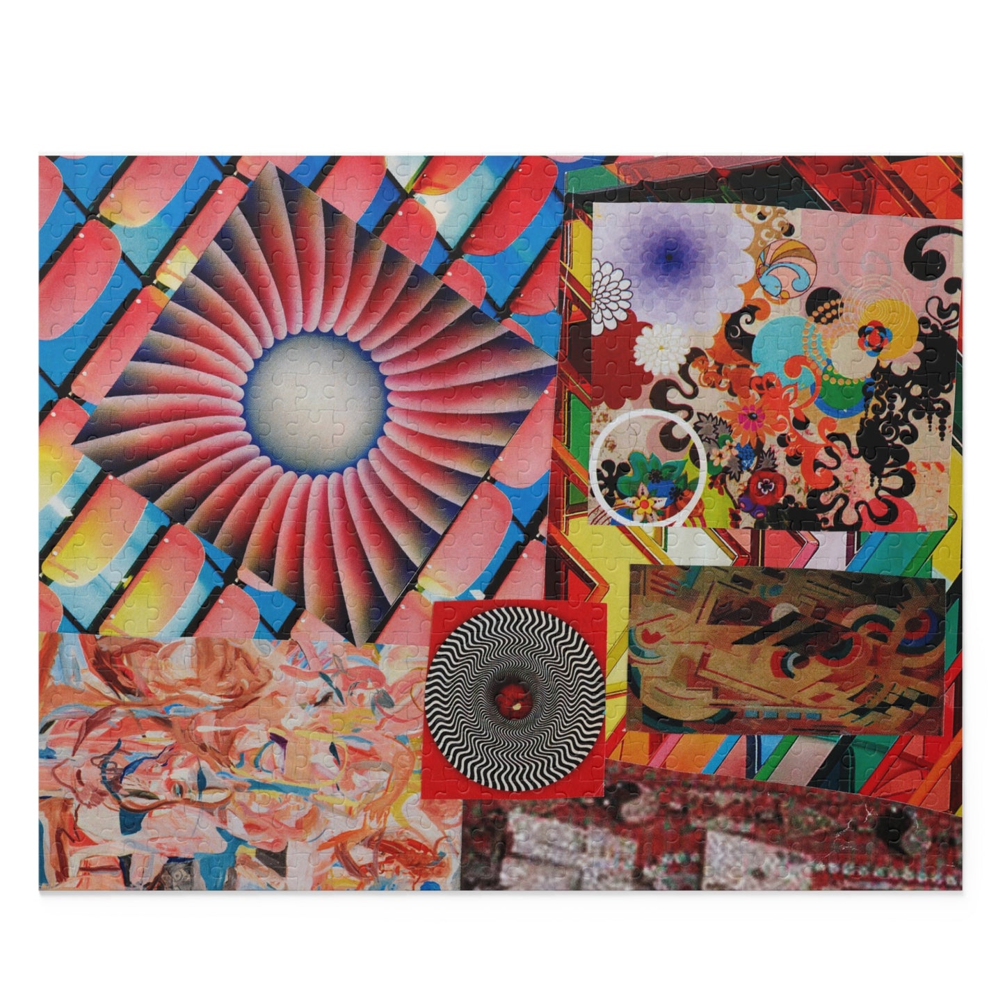 TEMPEST Collage Artwork Kaleidoscope Puzzle — Colorful Geometric Collage 500-Piece