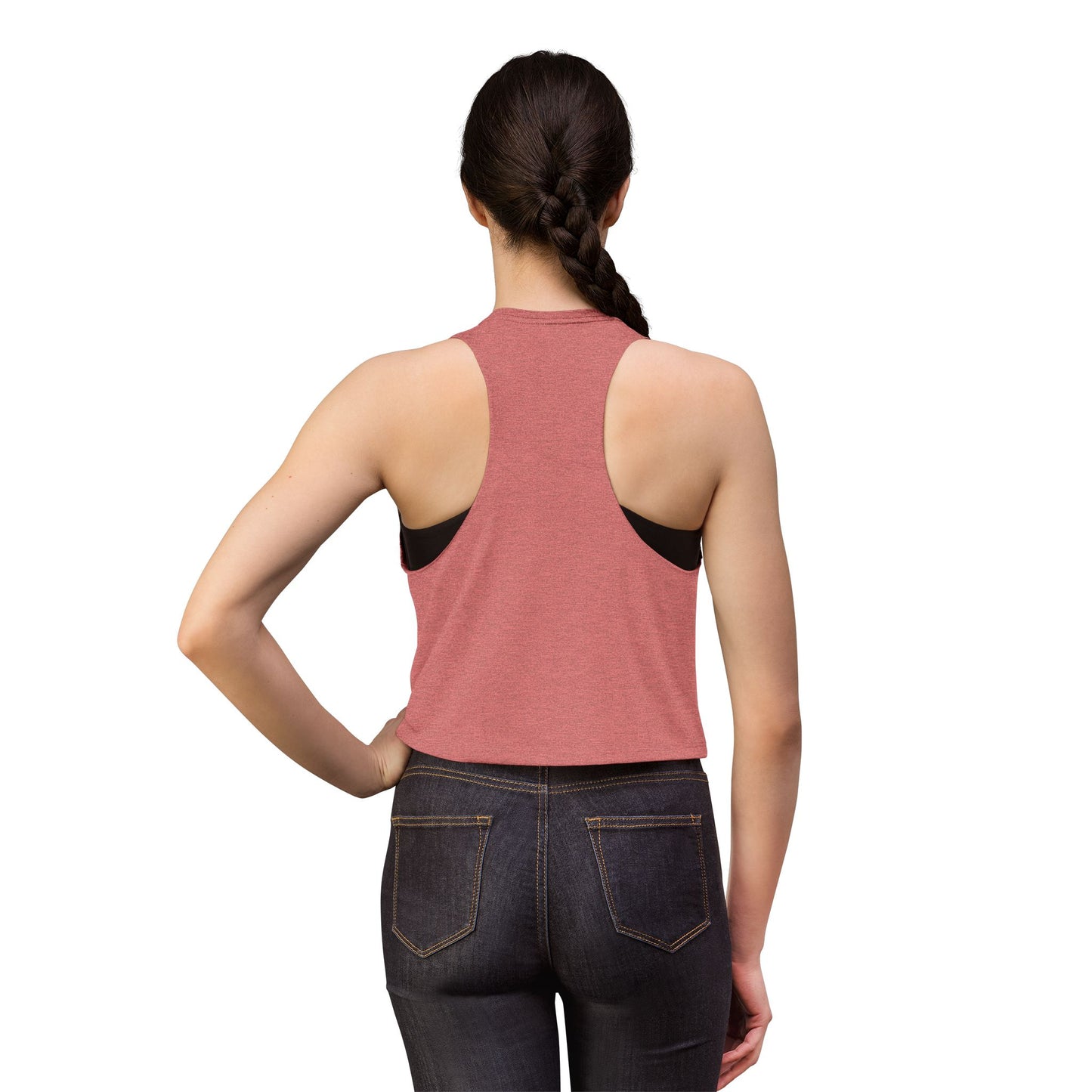 Margo Abstract Vintage Collage Crop Top — Boho Artistic Women's Tank