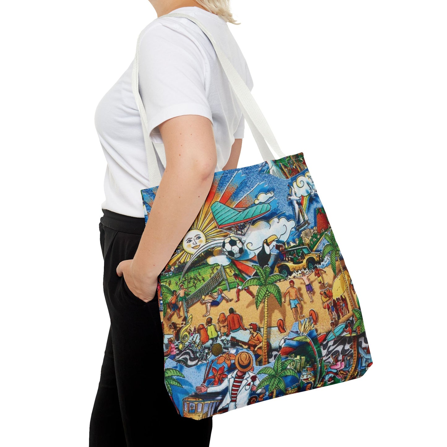 Florida Tropical Paradise Tote Bag, Colorful Beach Bag, Boho Shopping Tote, Eco-Friendly Tote, Summer Essentials, Gift for Travelers