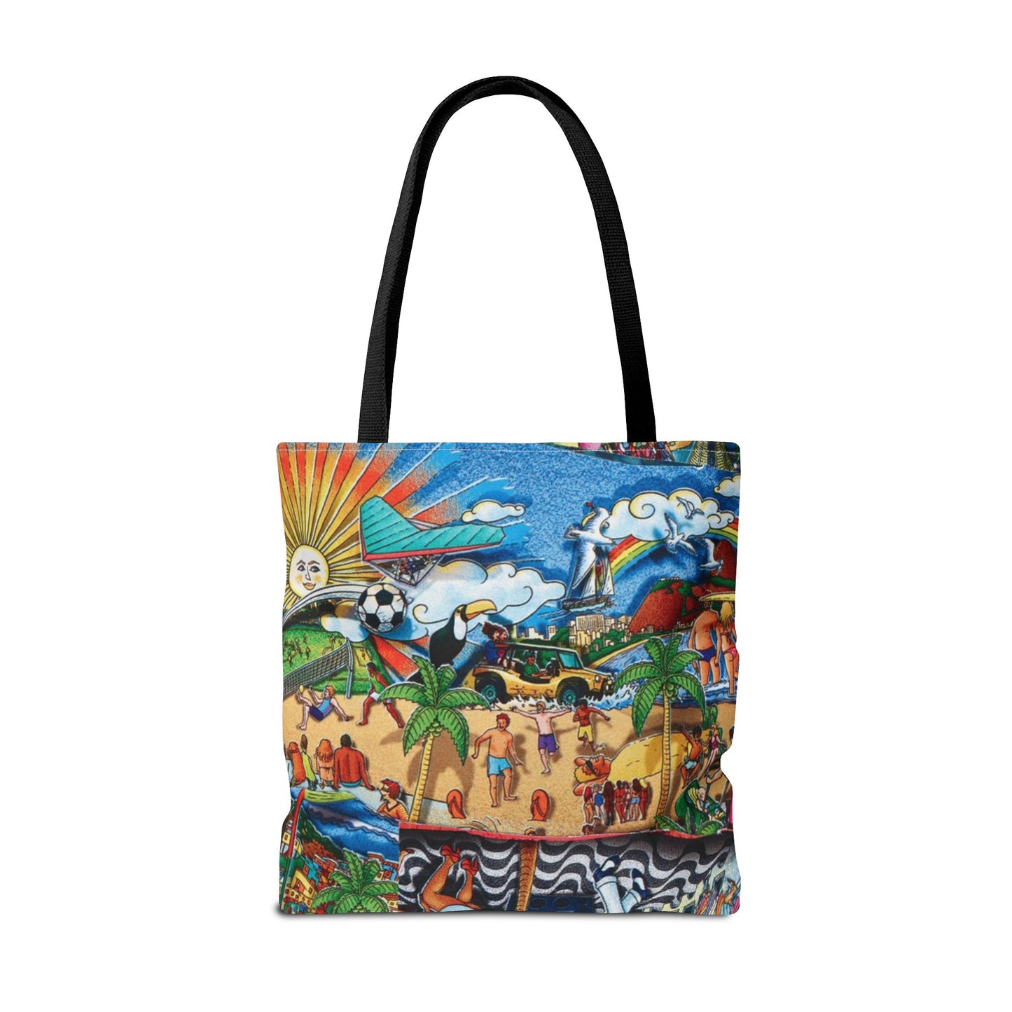 Florida Tropical Paradise Tote Bag, Colorful Beach Bag, Boho Shopping Tote, Eco-Friendly Tote, Summer Essentials, Gift for Travelers