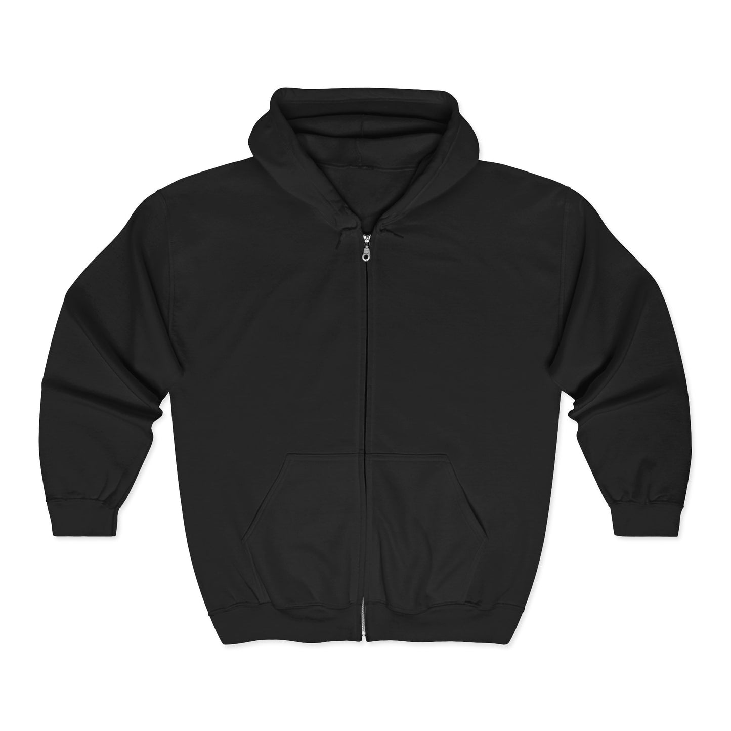 Psychedelic Collage Zip Hoodie — Retro Sunburst & Abstract Art Back Print