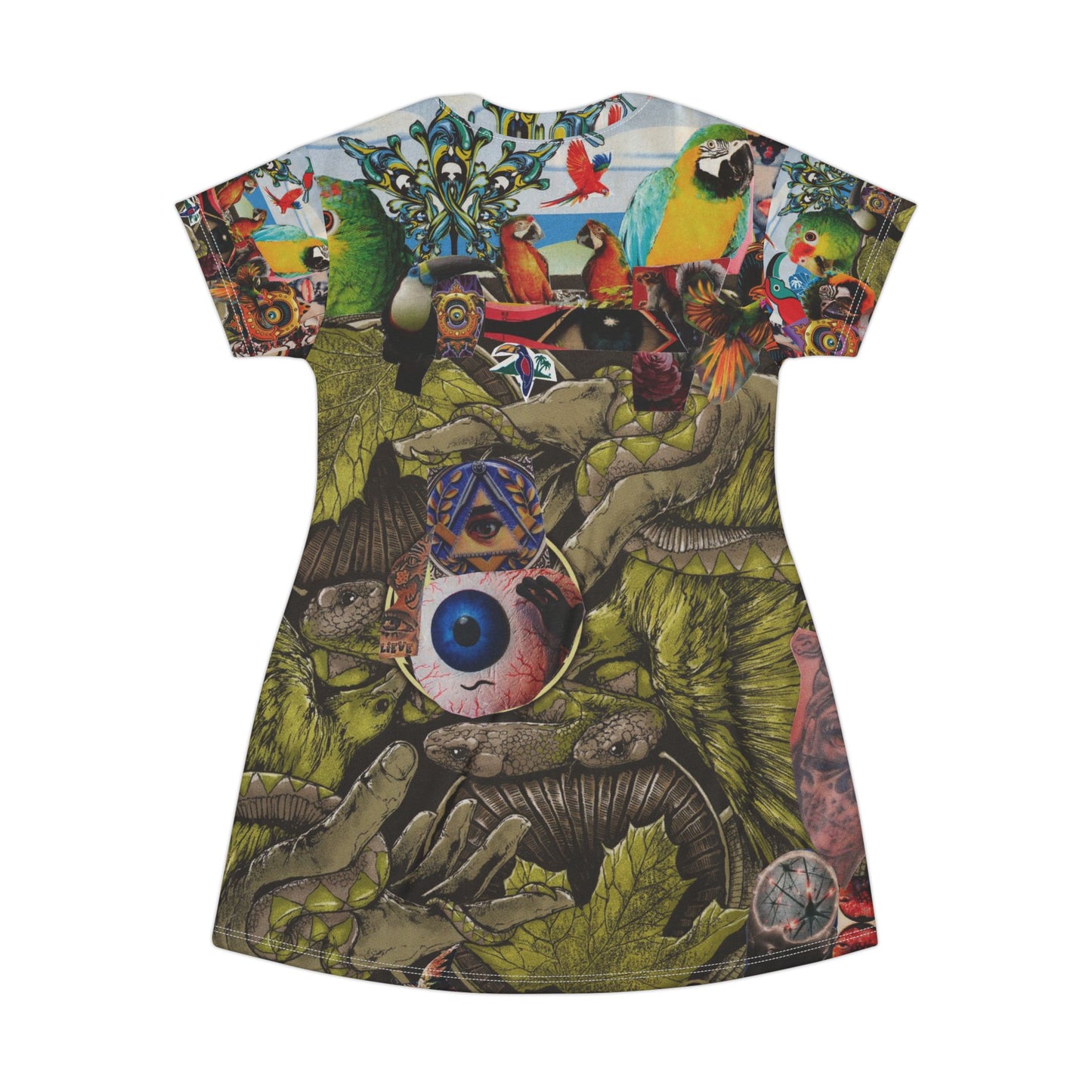 Apoda Psychedelic Retro T‑Shirt Dress