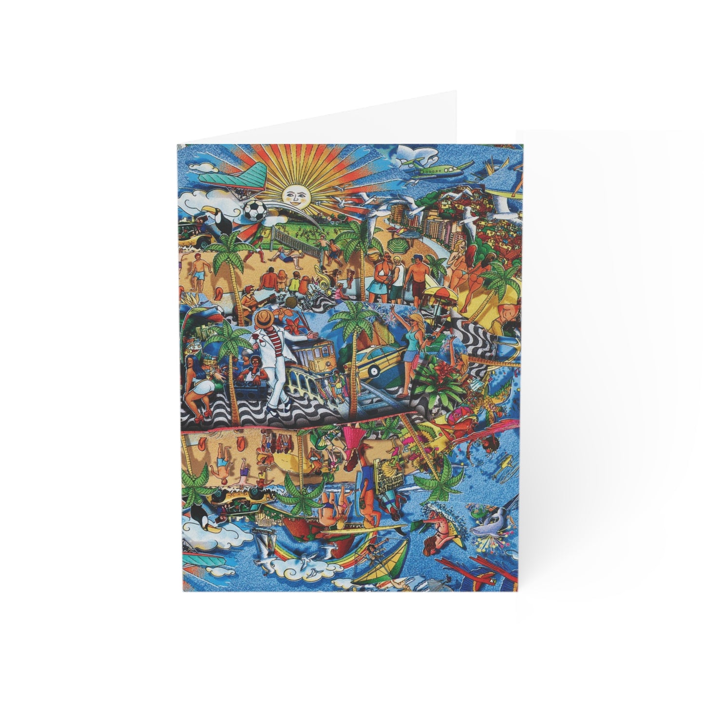 Florida Vibrant Tropical Greeting Cards, Colorful Art Cards for All Occasions, Perfect for Birthdays, Celebrations, Thank You Notes, Friendship