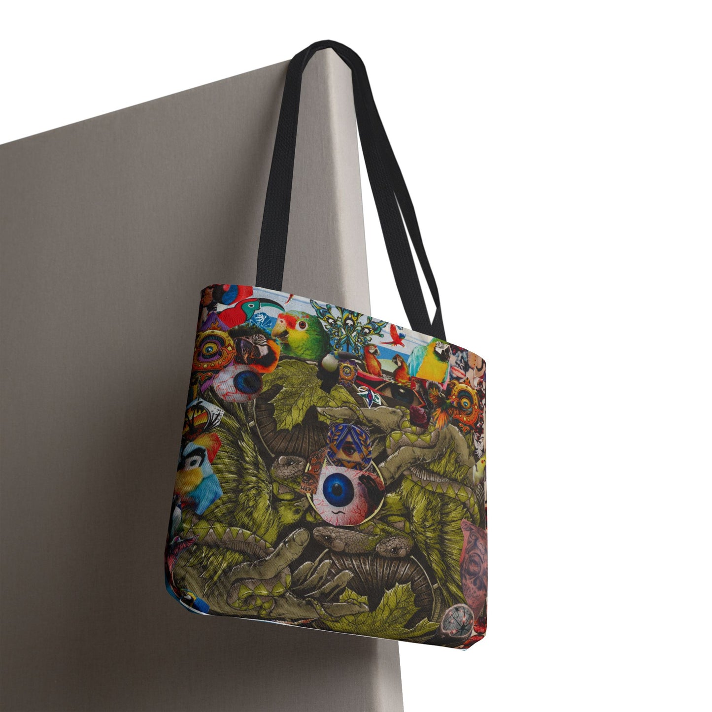 Apoda Print Vibrant Tropical Tote Bag, Eco-Friendly Grocery Bag, Summer Beach Tote, Festival Accessory, Colorful Shopping Bag