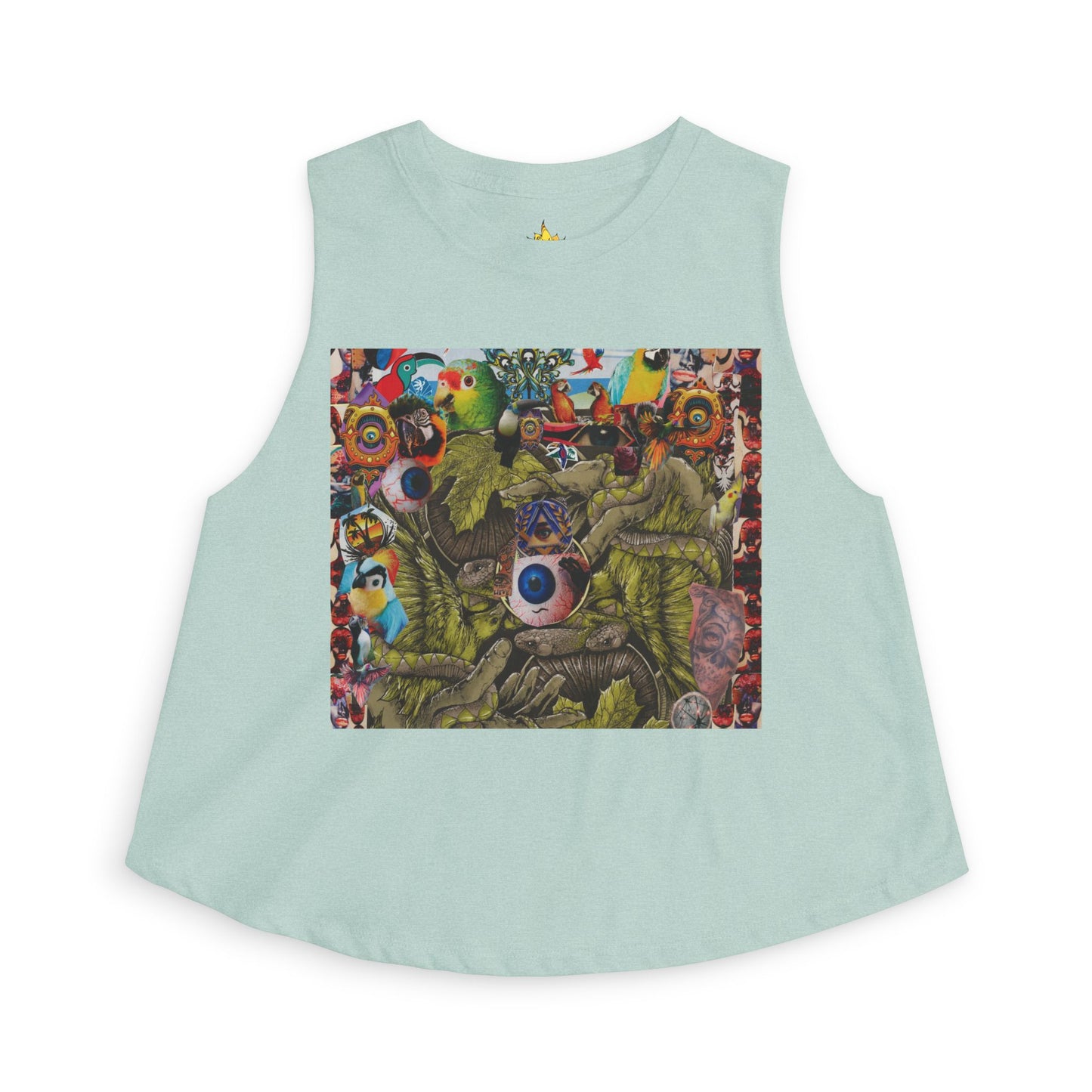 Apoda Psychedelic Collage Crop Top