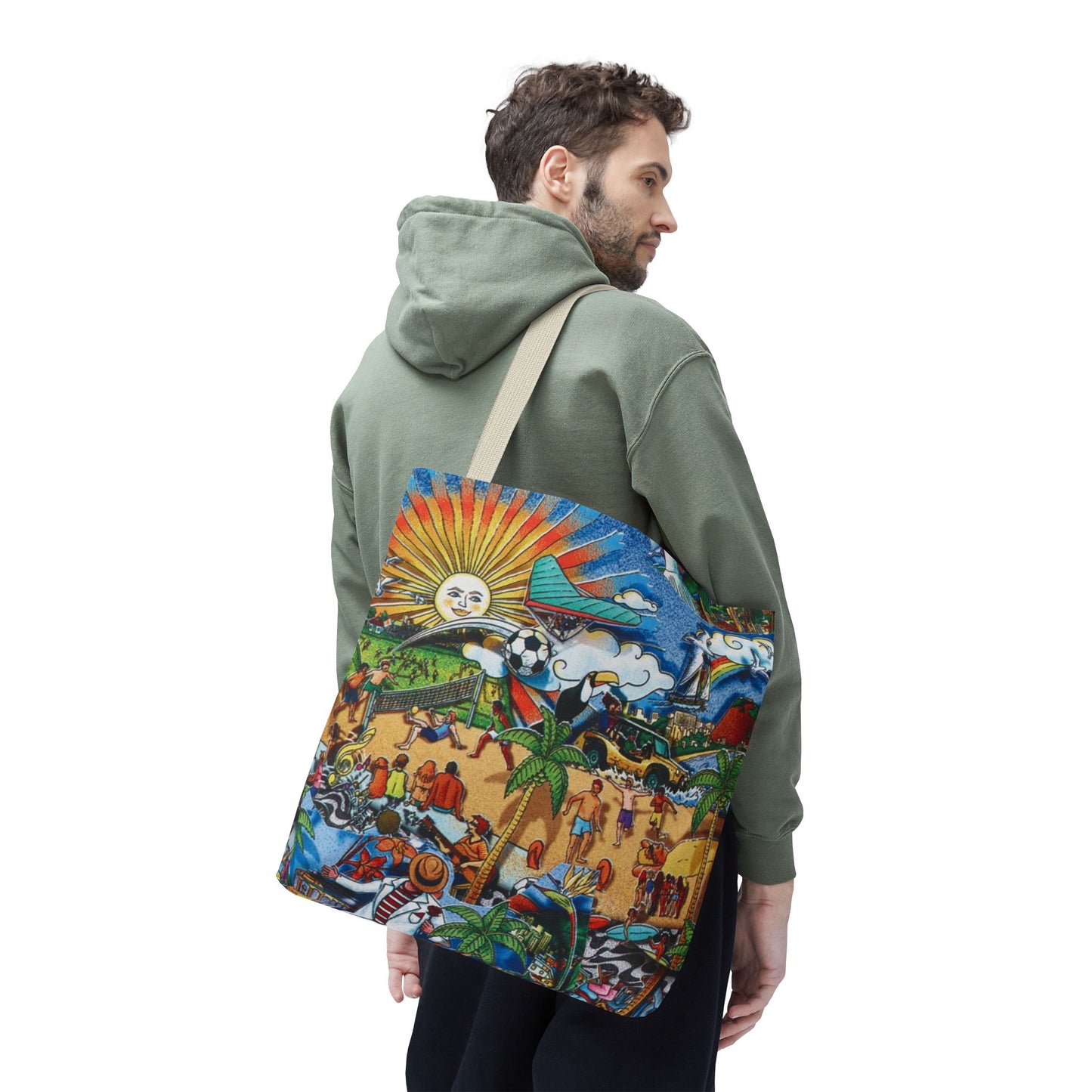 Florida Tropical Paradise Tote Bag, Colorful Beach Bag, Boho Shopping Tote, Eco-Friendly Tote, Summer Essentials, Gift for Travelers