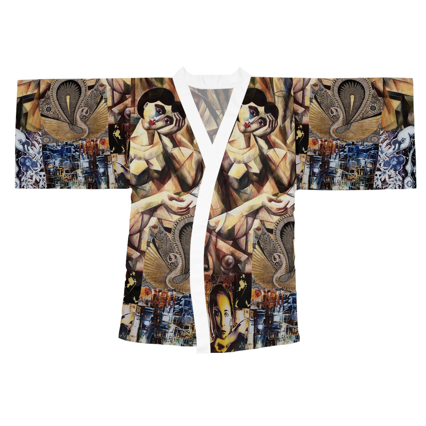Margo Artwork Floral Kimono Robe — Boho Lounge