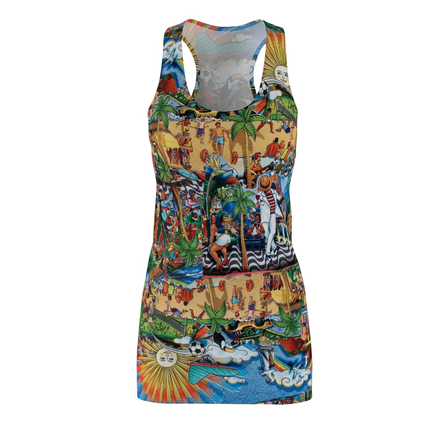 Florida Collage Artwork Racerback Dress