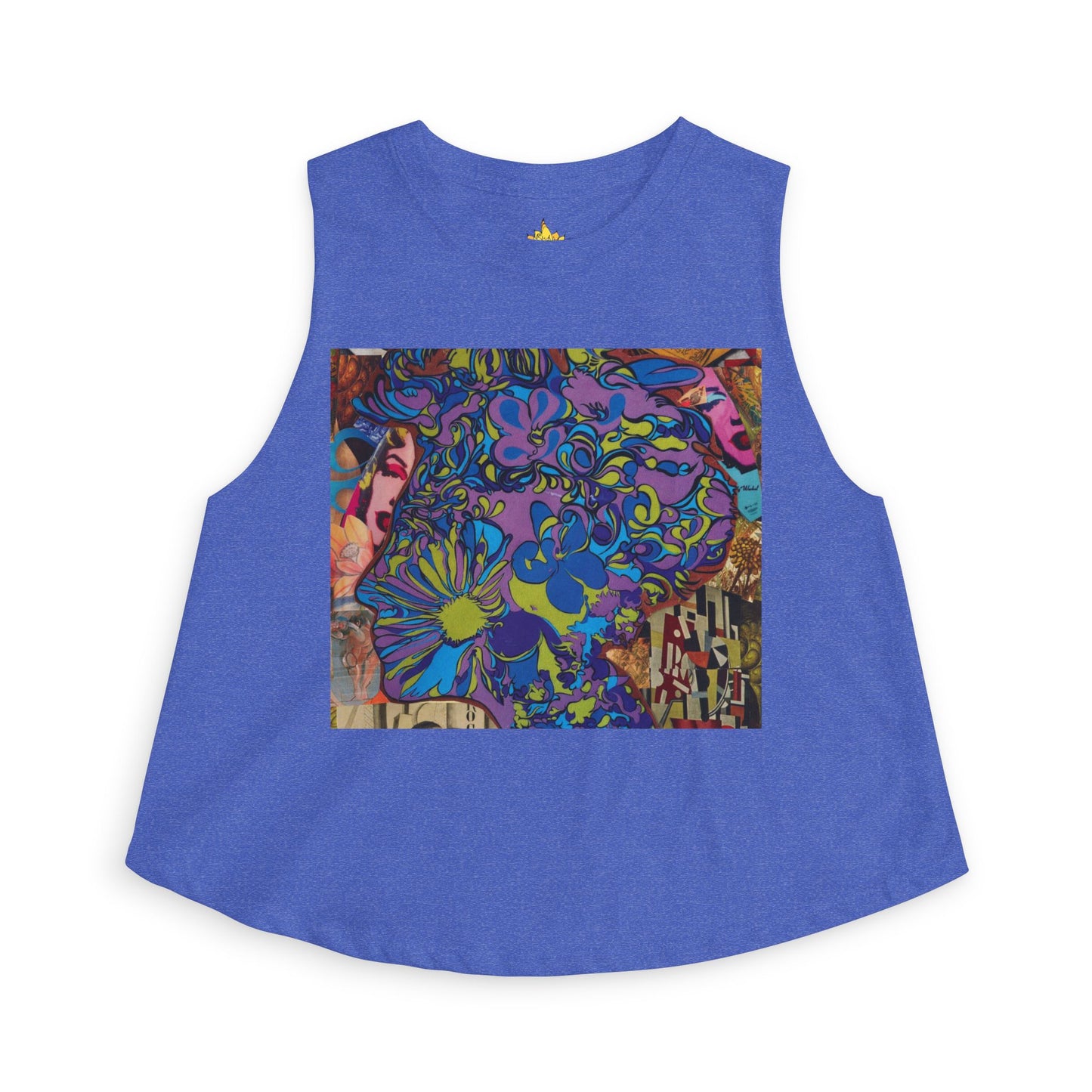 Majesty Psychedelic Crop Top — Women's Retro Boho Festival Tank