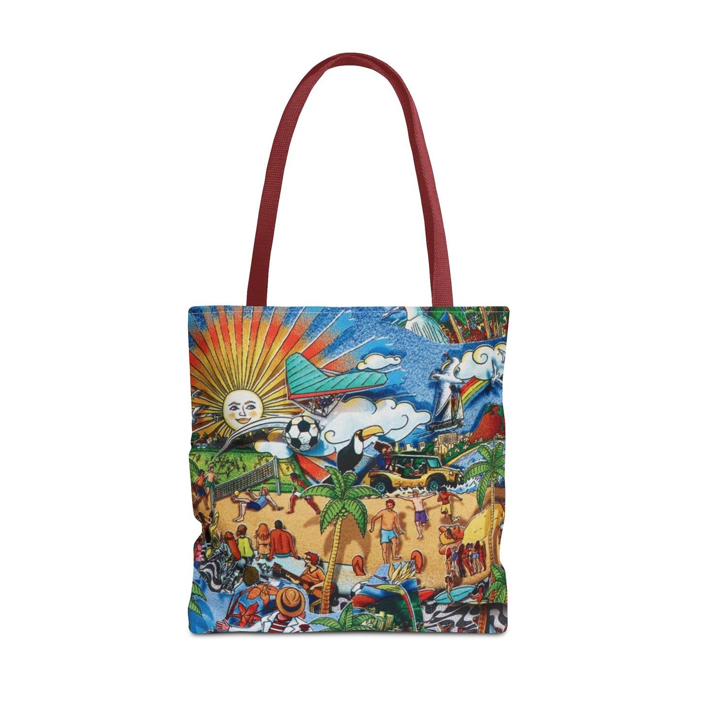 Florida Tropical Paradise Tote Bag, Colorful Beach Bag, Boho Shopping Tote, Eco-Friendly Tote, Summer Essentials, Gift for Travelers