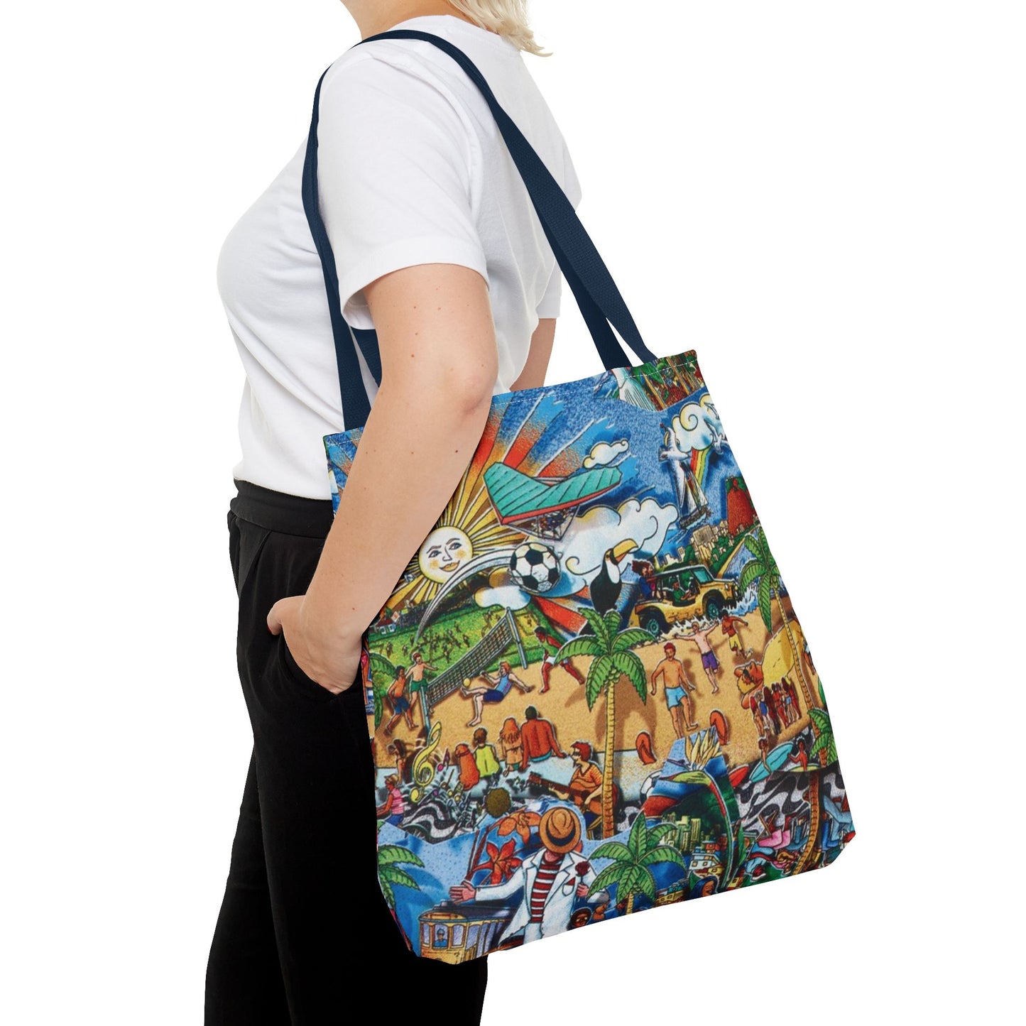 Florida Tropical Paradise Tote Bag, Colorful Beach Bag, Boho Shopping Tote, Eco-Friendly Tote, Summer Essentials, Gift for Travelers